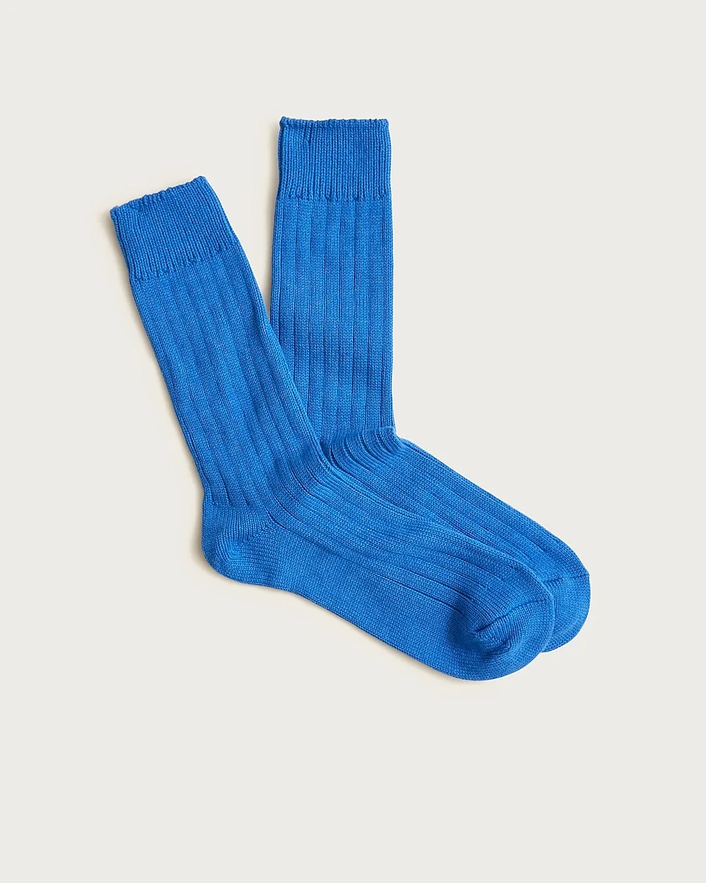Ribbed Cotton-Blend Socks