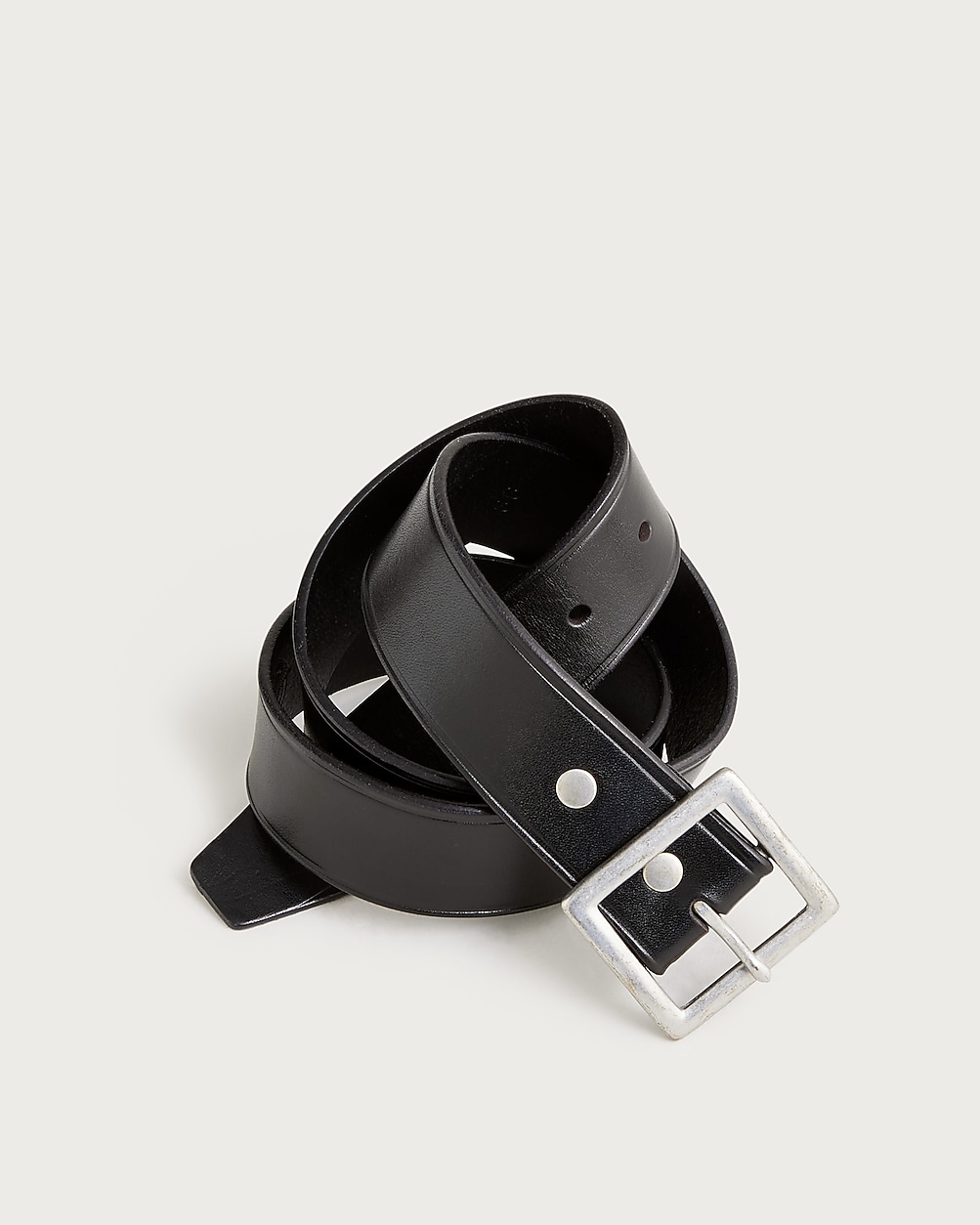 Wallace & Barnes Italian Leather Belt with Square Brass Buckle