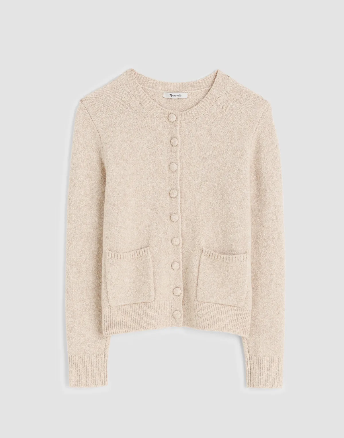 Patch-Pocket Cotton-Blend Cardigan