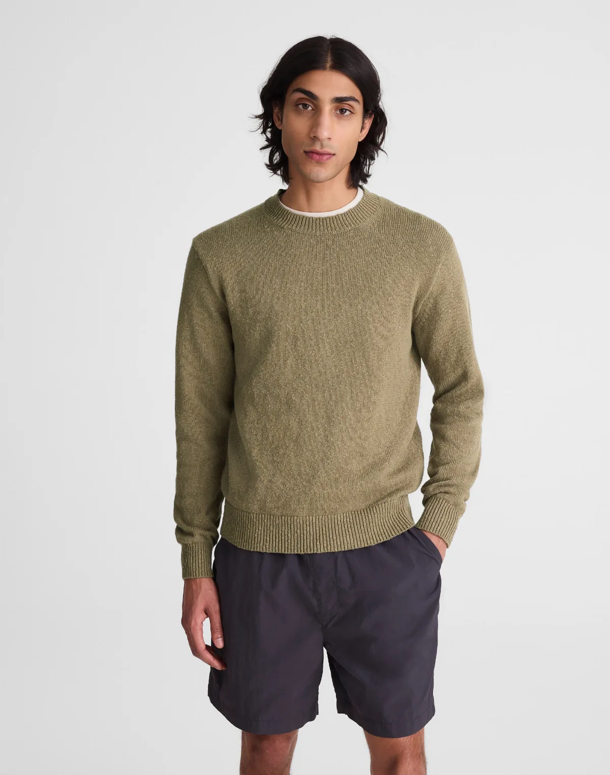 Crewneck Sweater in Textured Cotton by MW