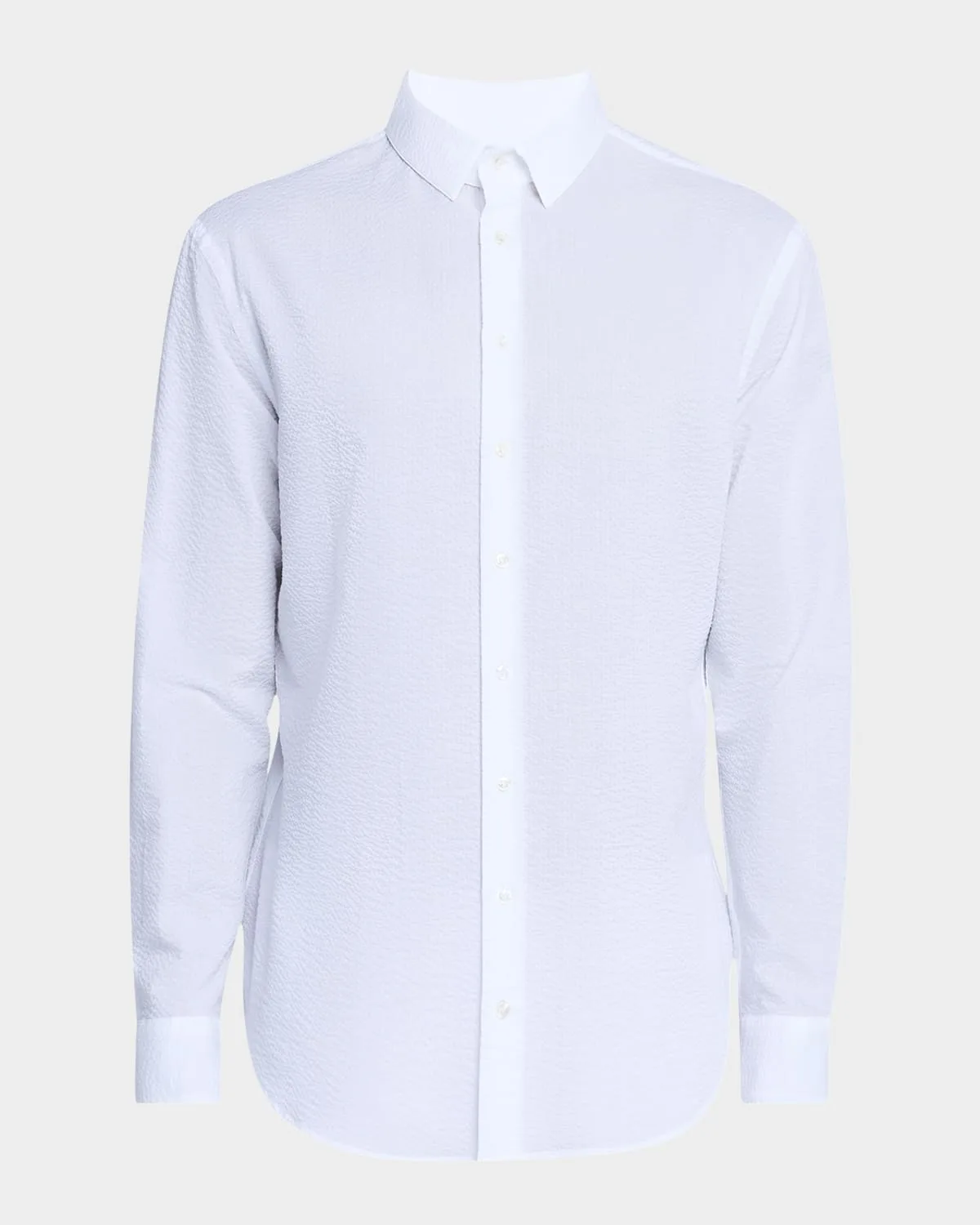 Solid Seersucker Sport Shirt
