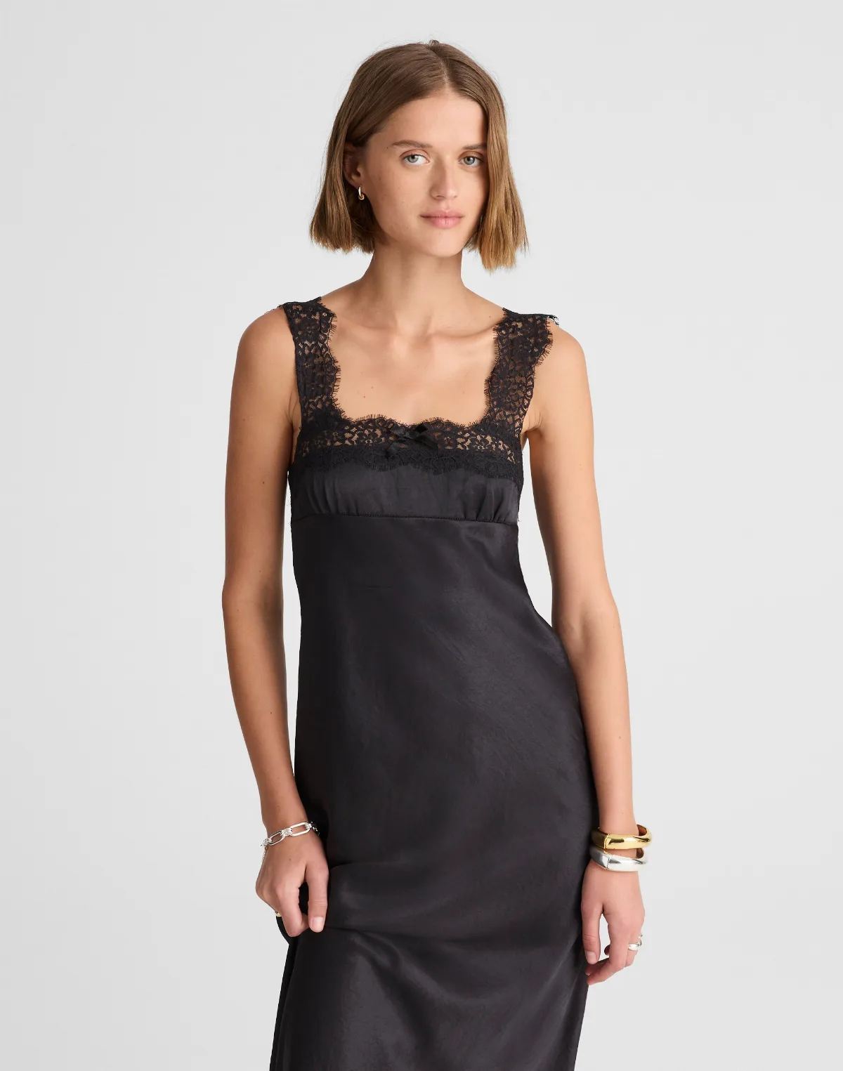 Alexa Chung for Madewell Courtney Satin Slip Dress
