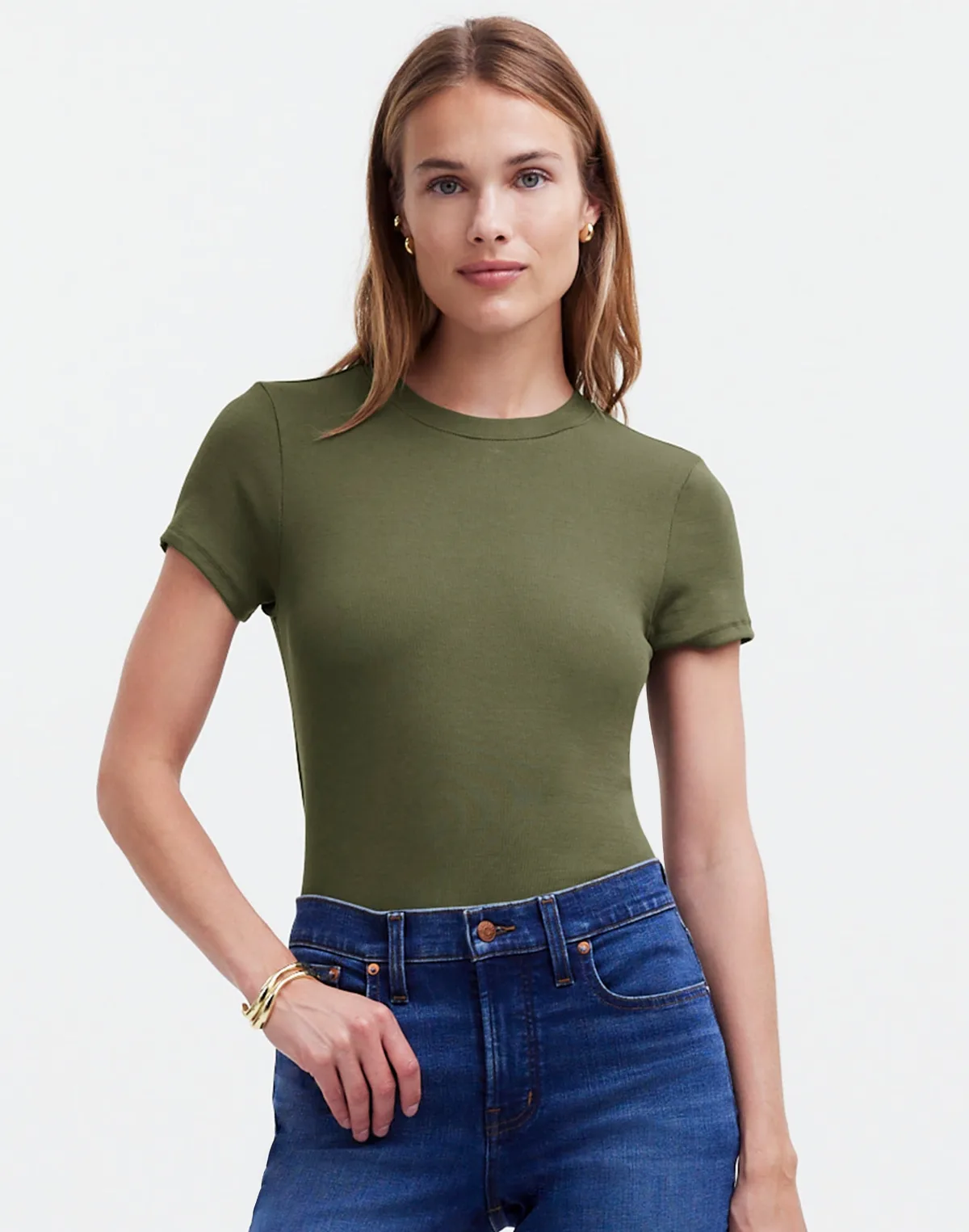 (re)generative Cotton Ribbed Crewneck Tee by MW