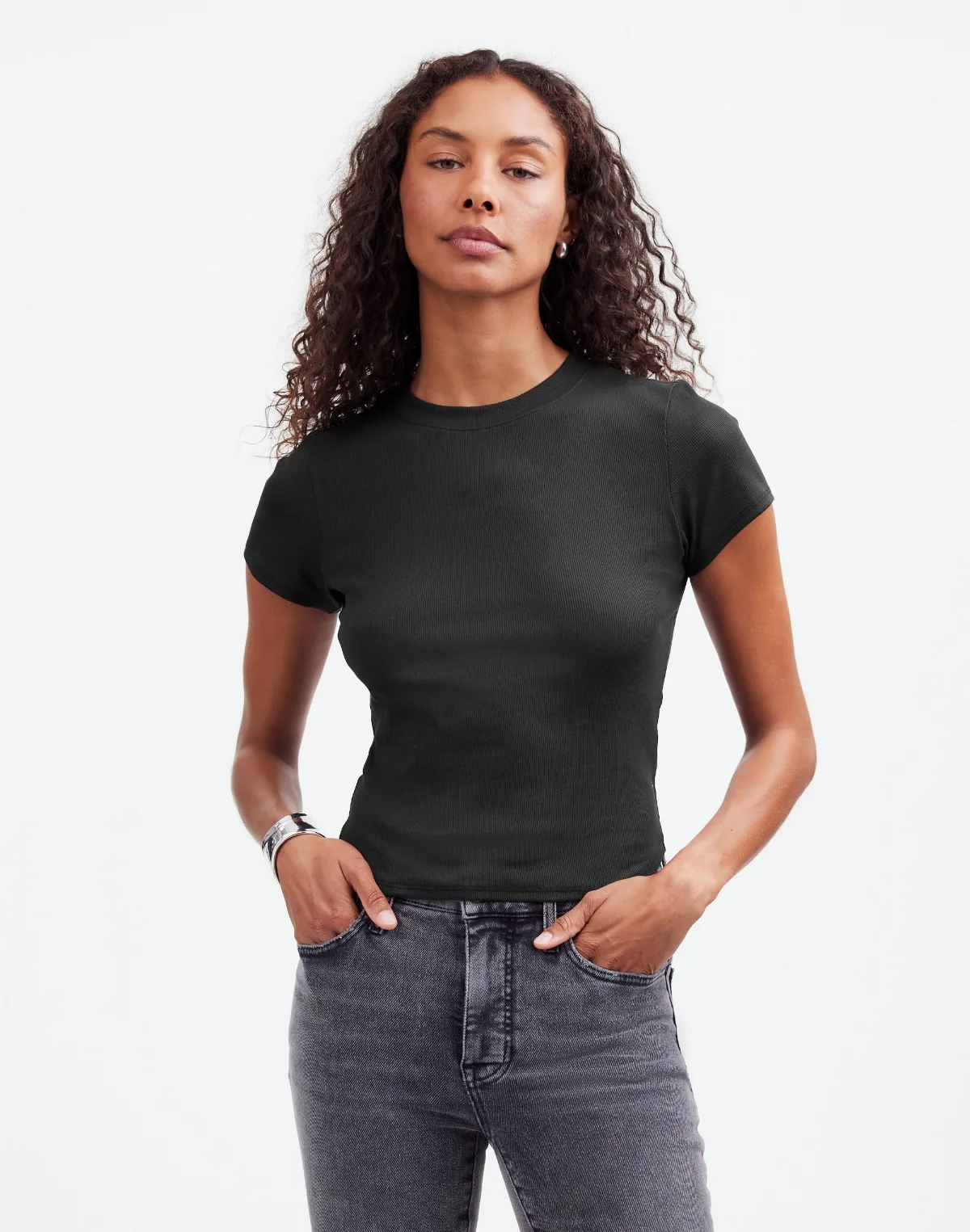 (re)generative Cotton Ribbed Crewneck Tee