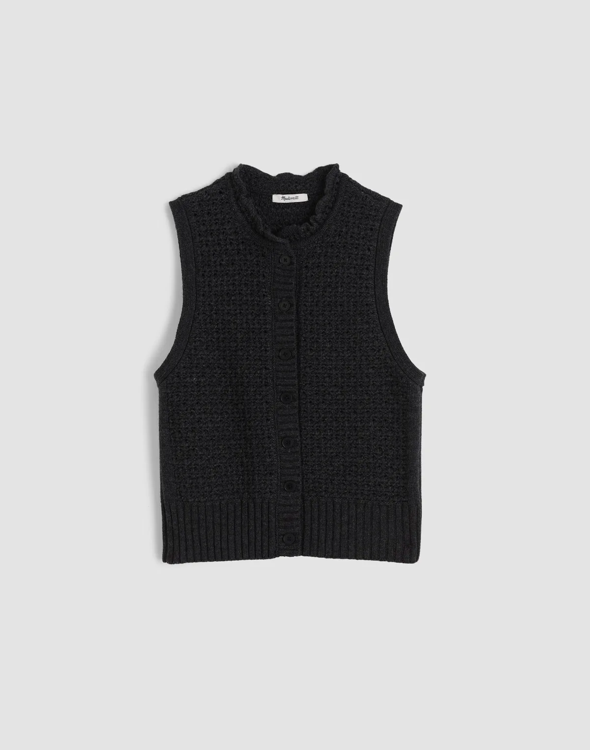Ruffled Sleeveless Cardigan Top by MW