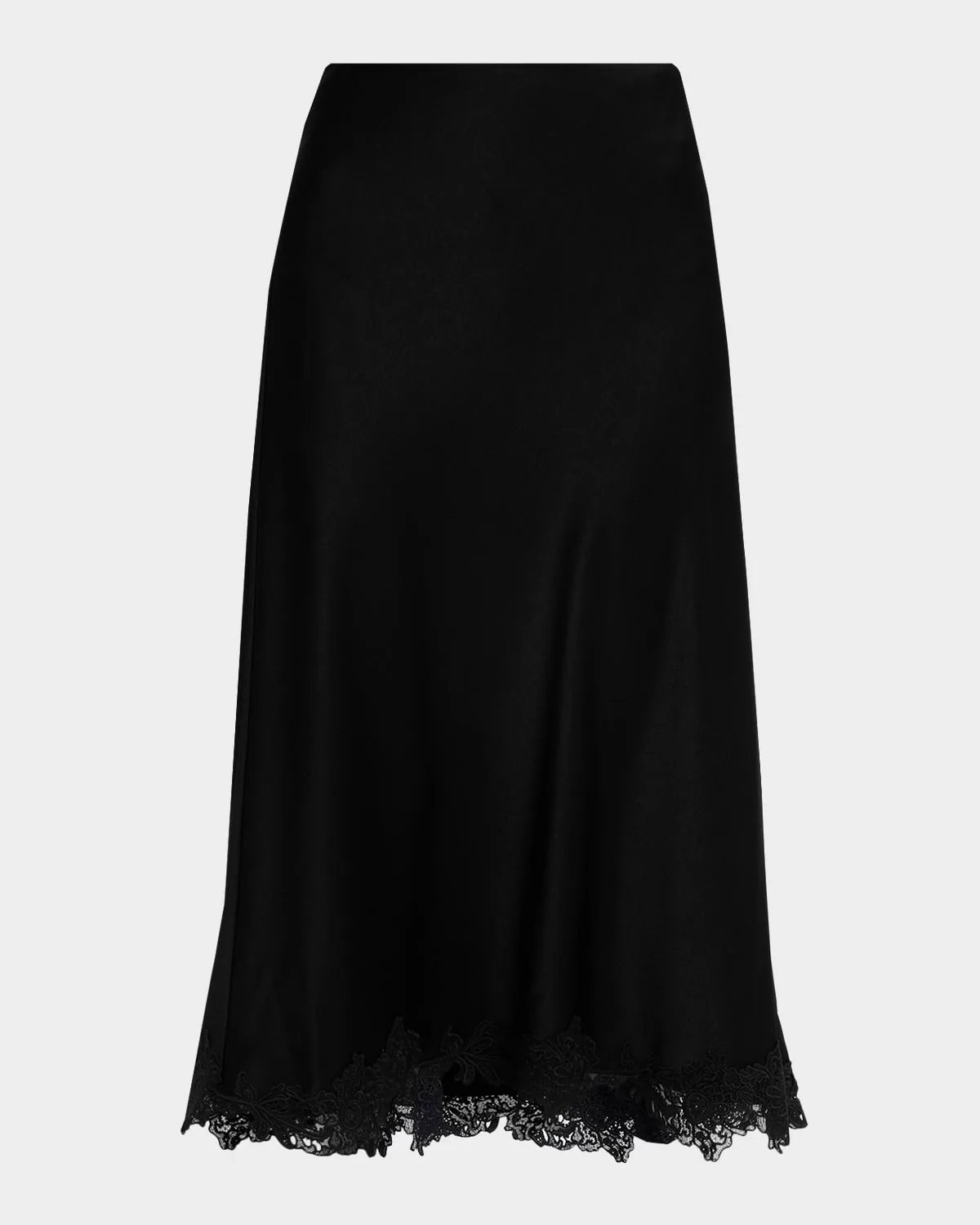 Brooks Lace-Trim Midi Skirt