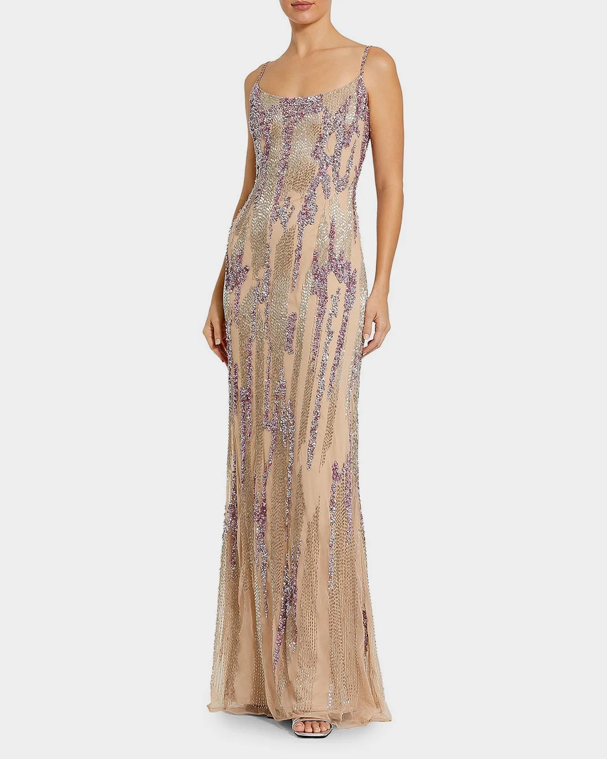 Evening Sequined Mesh Gown