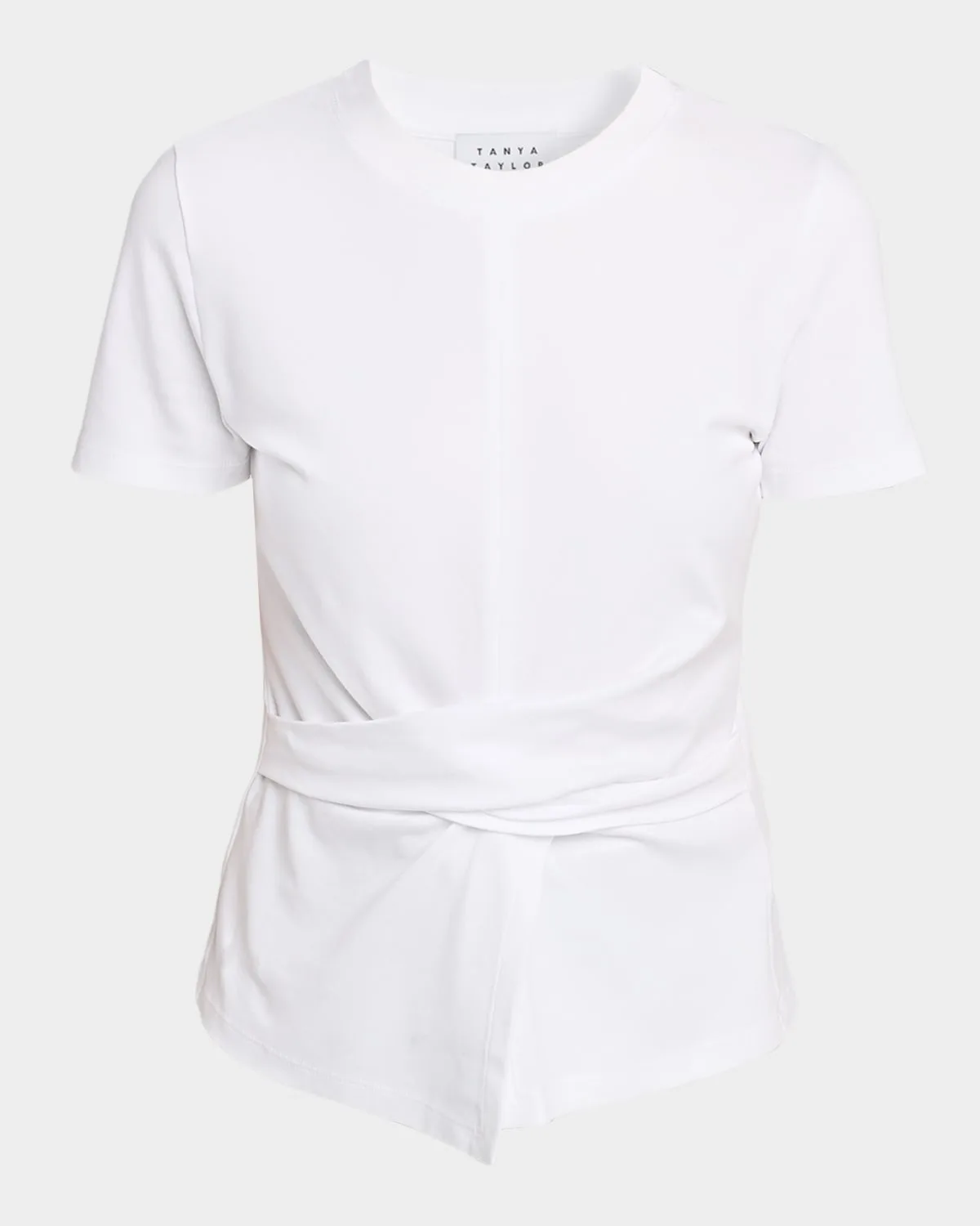 Kelsey Short-Sleeve Gathered Tee by Tanya Taylor