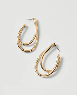 Double Hoop Drop Earrings
