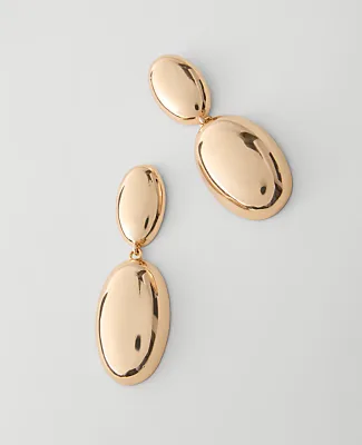 Double Oval Drop Earrings