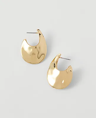 Hammered Metal Hoop Earrings