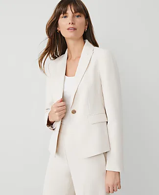 The Shorter One Button Blazer in Fluid Crepe