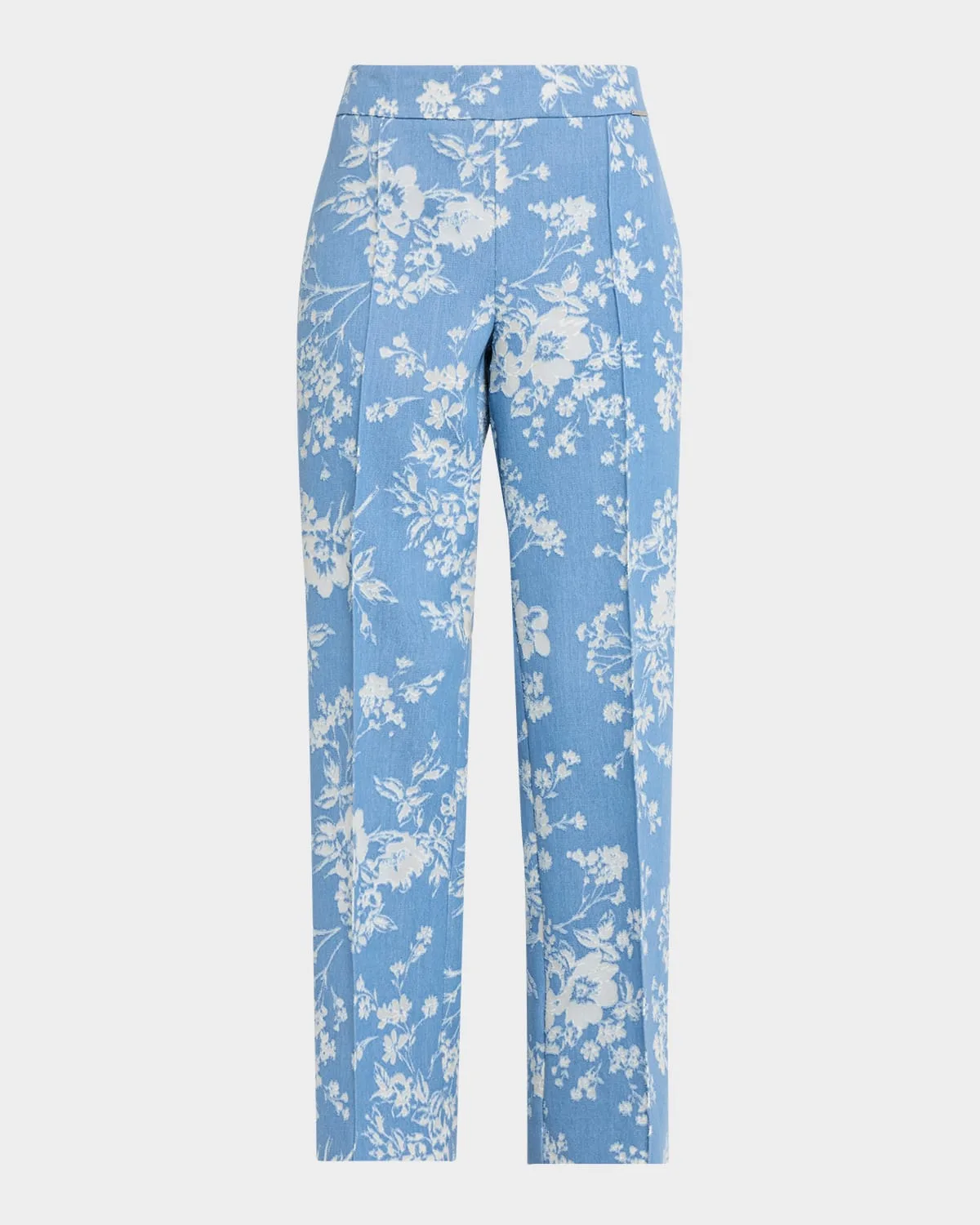 The Gabby Straight-Leg Floral Denim Pants