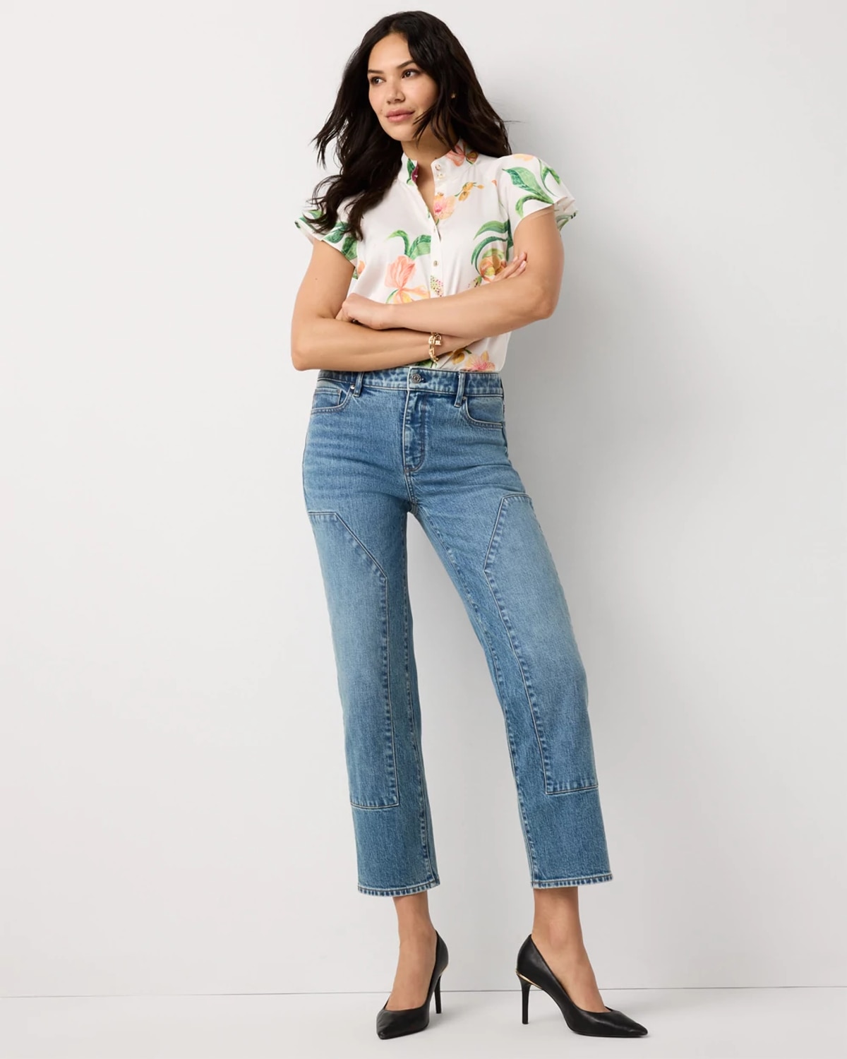 Carpenter High-Rise Straight Ankle Jeans