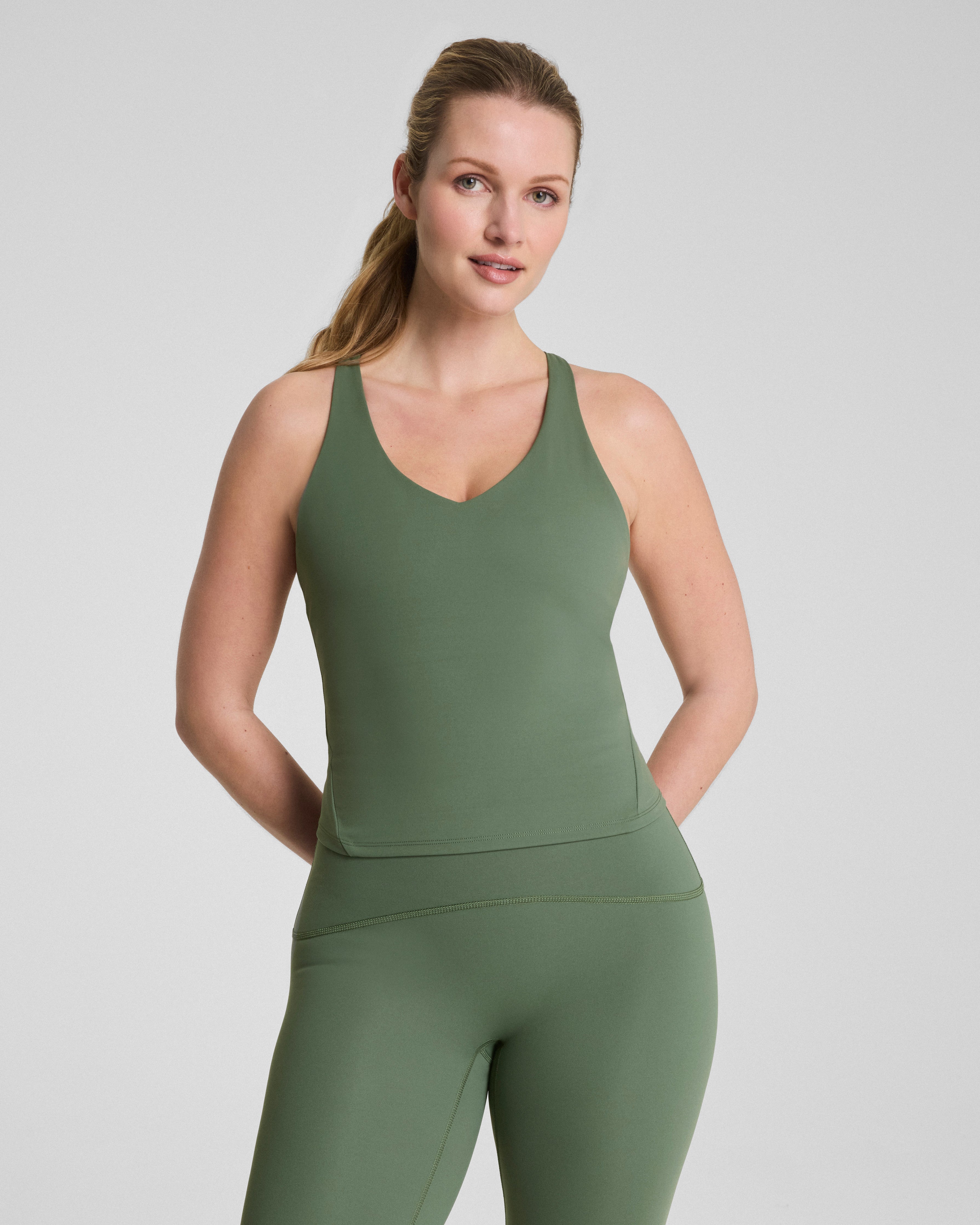 BoostUp V-Neck Shelf Tank Top