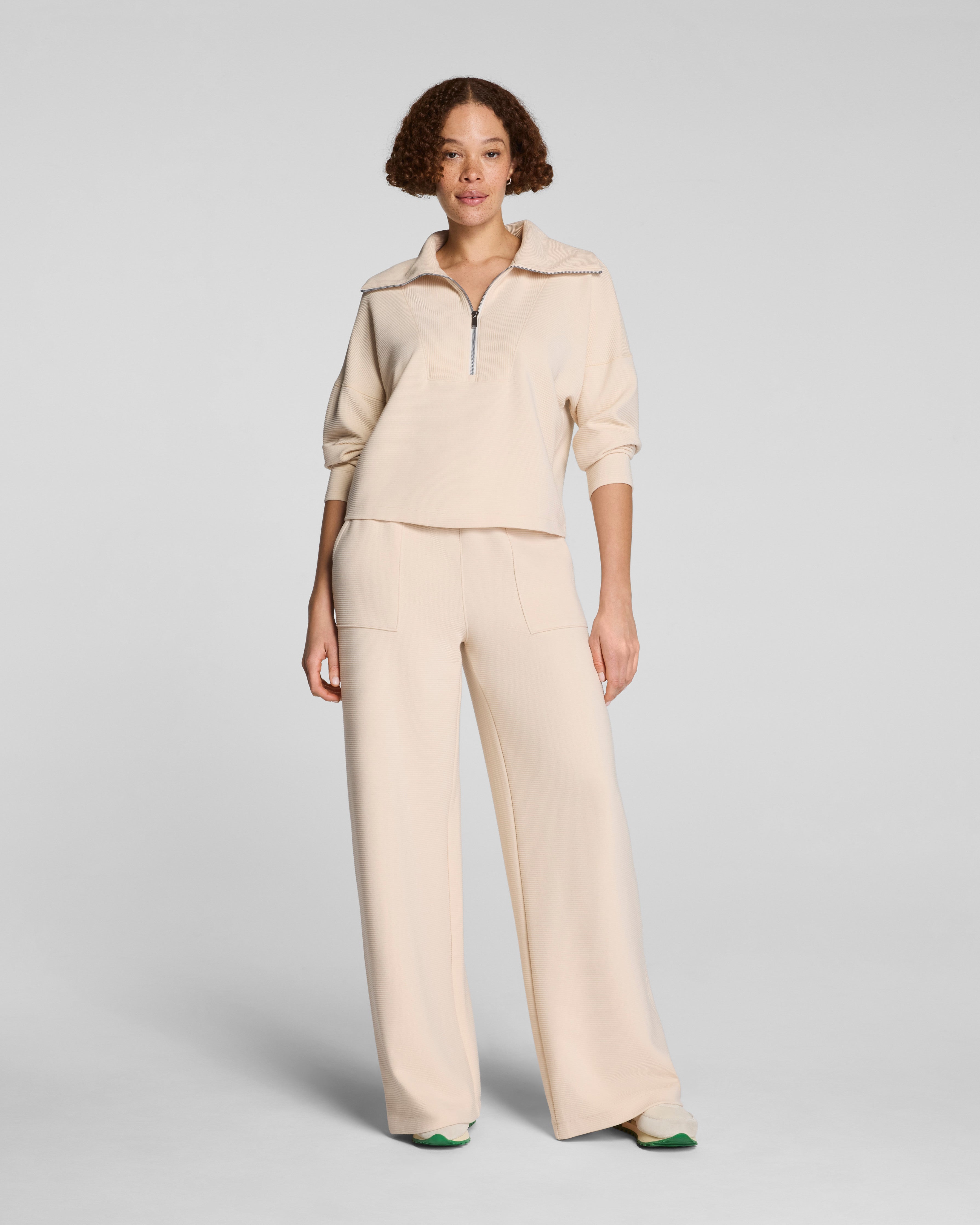 AirEssentials French Rib Wide Leg Pants by SPANX