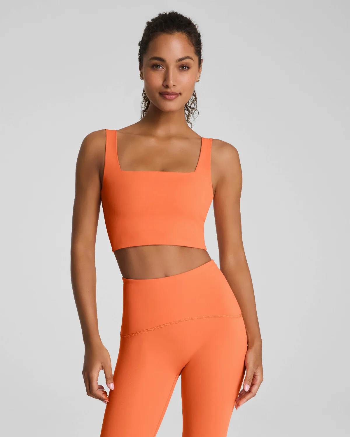 BoostUp Cropped Square Neck Shelf Tank Top