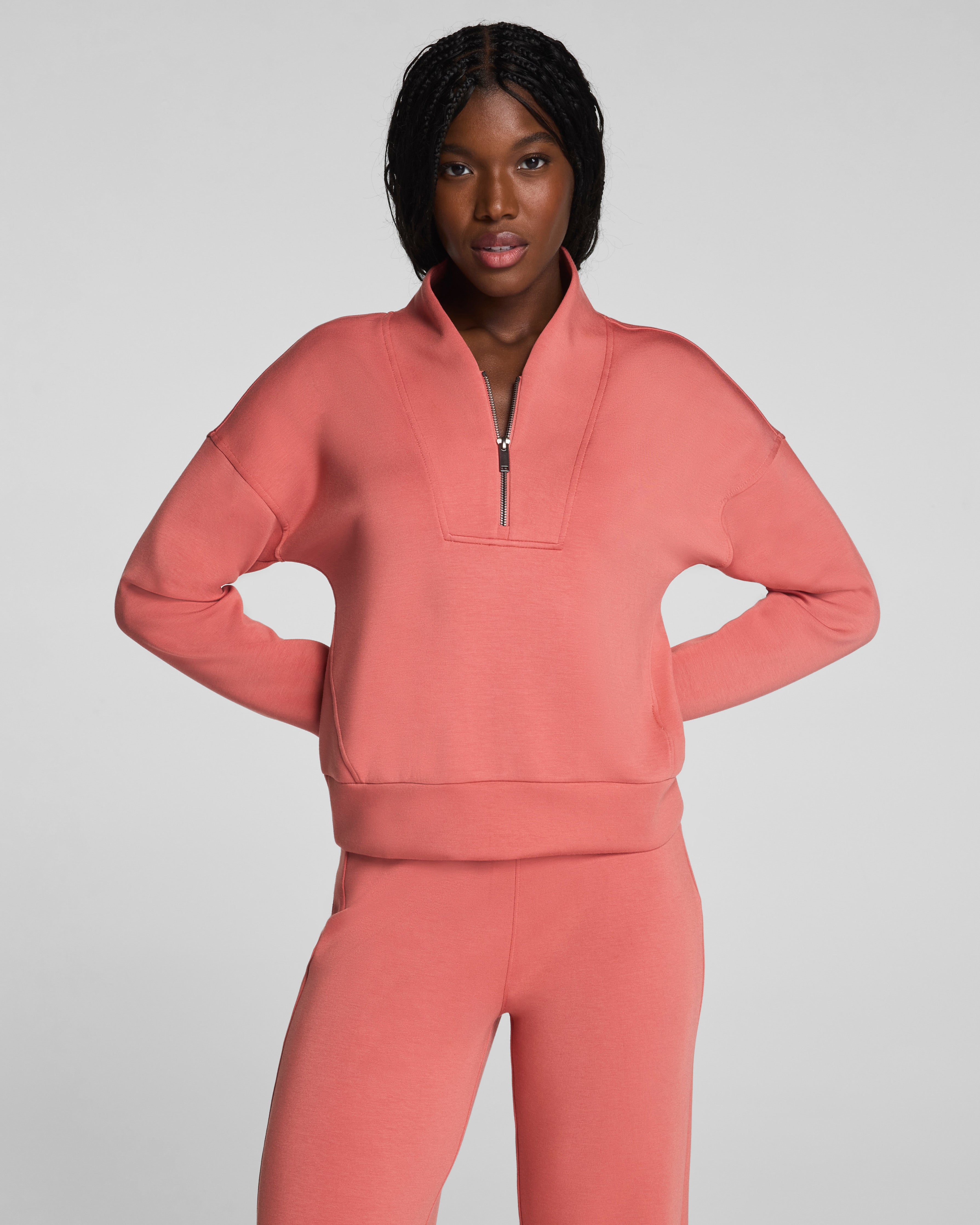 AirEssentials Shawl Collar Half Zip Top
