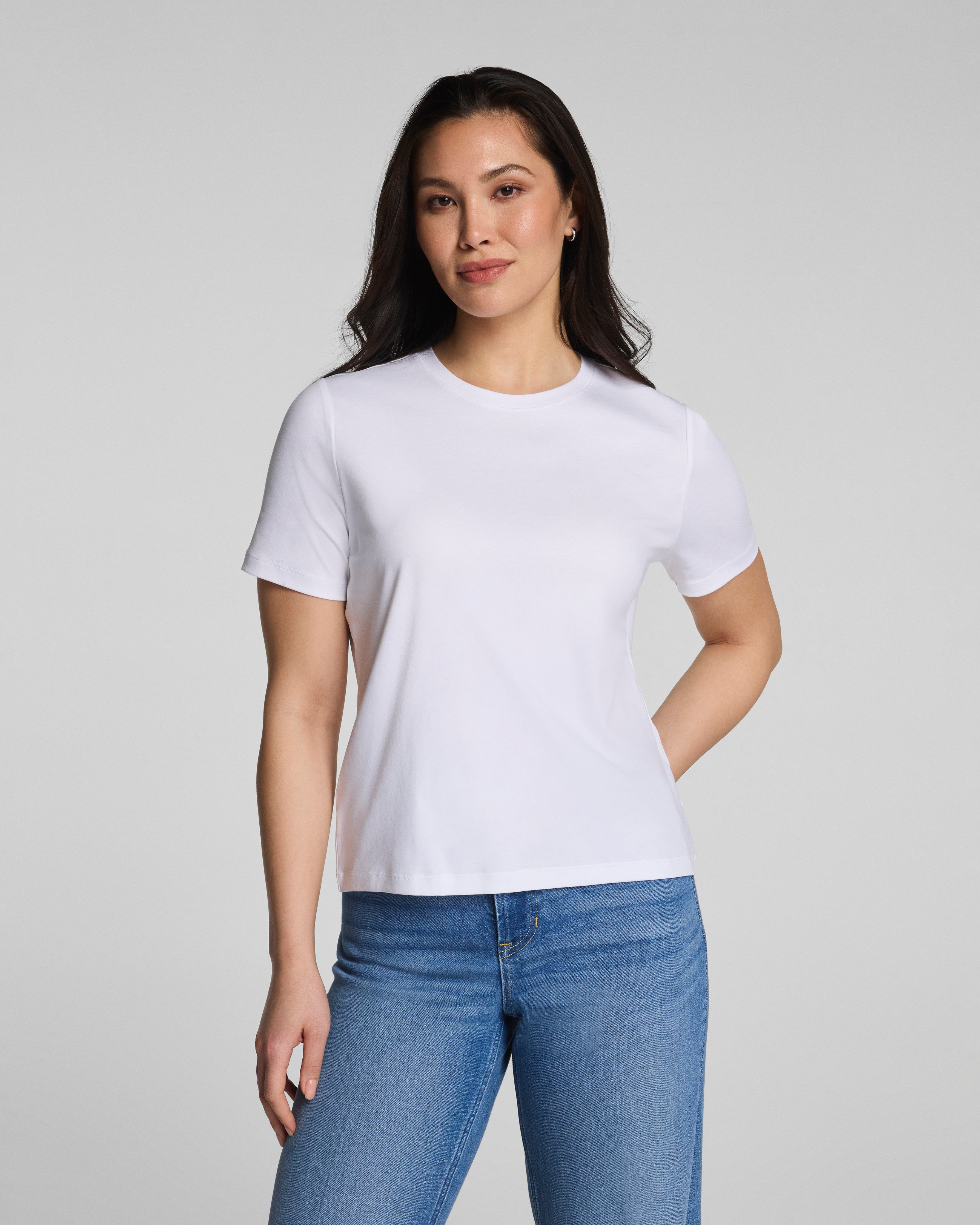 Lightweight Cotton Crewneck T-Shirt by SPANX