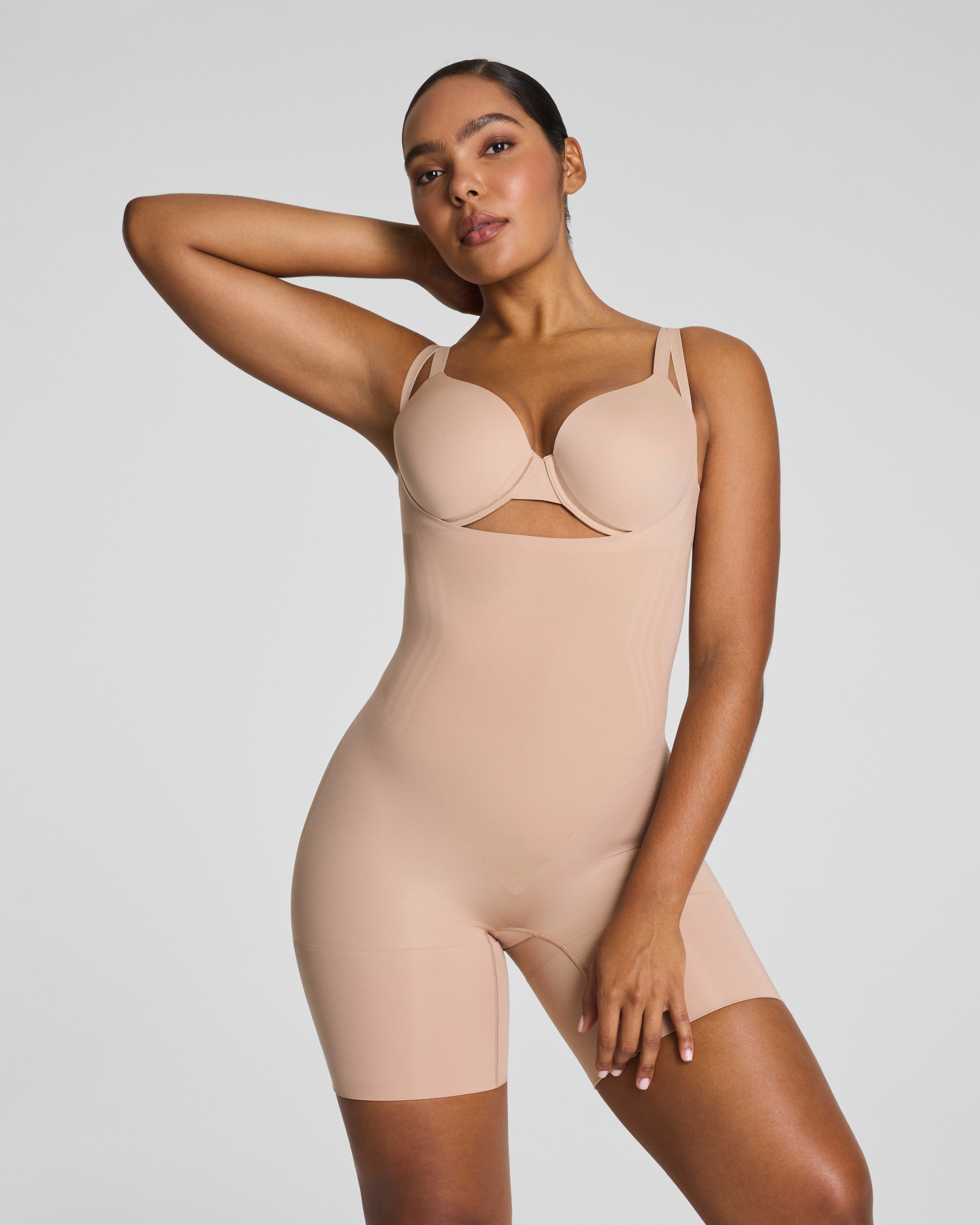 SPANXsculpt GoFigure Open-Bust Mid-Thigh Bodysuit