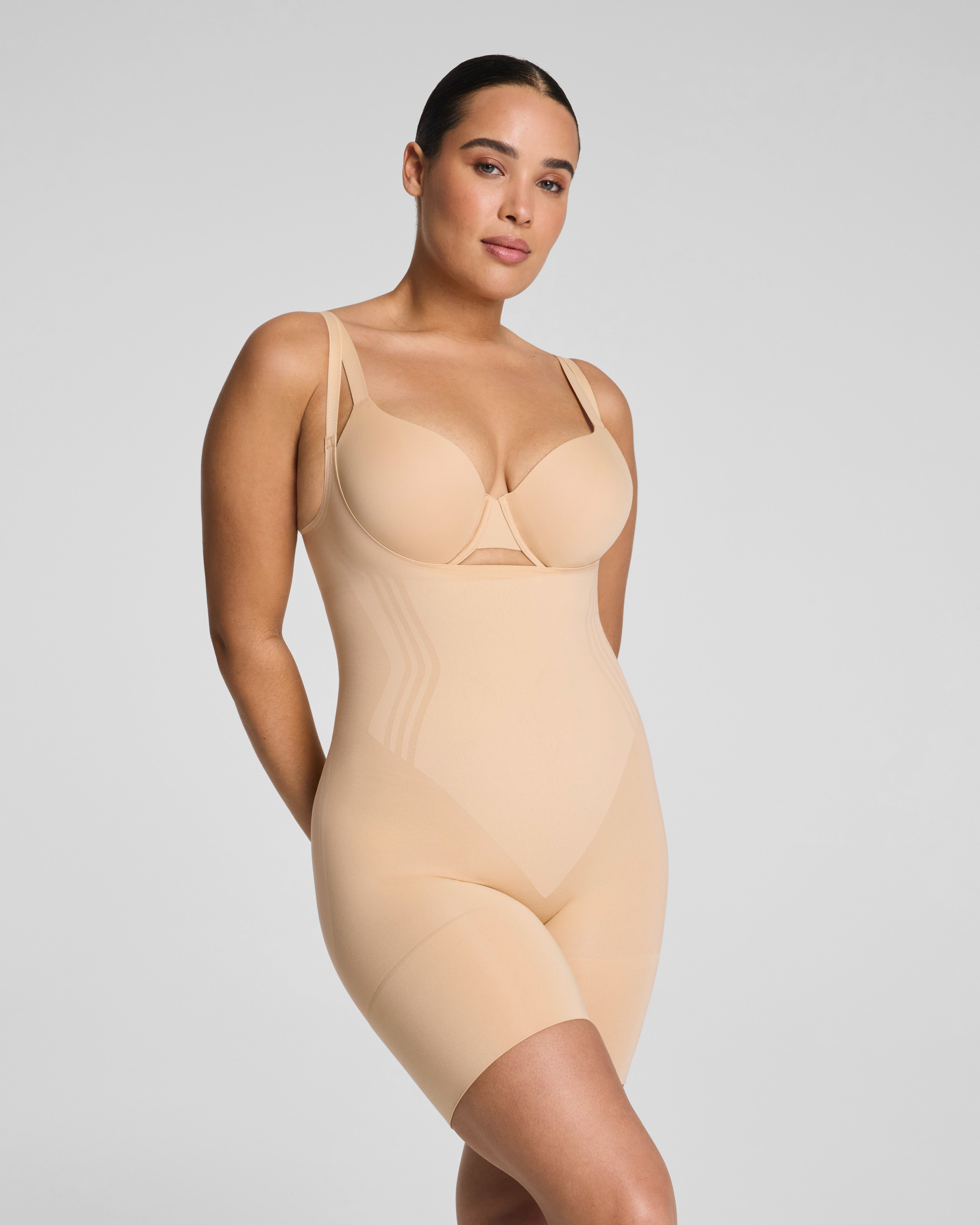 SPANXsculpt GoFigure Open-Bust Mid-Thigh Bodysuit