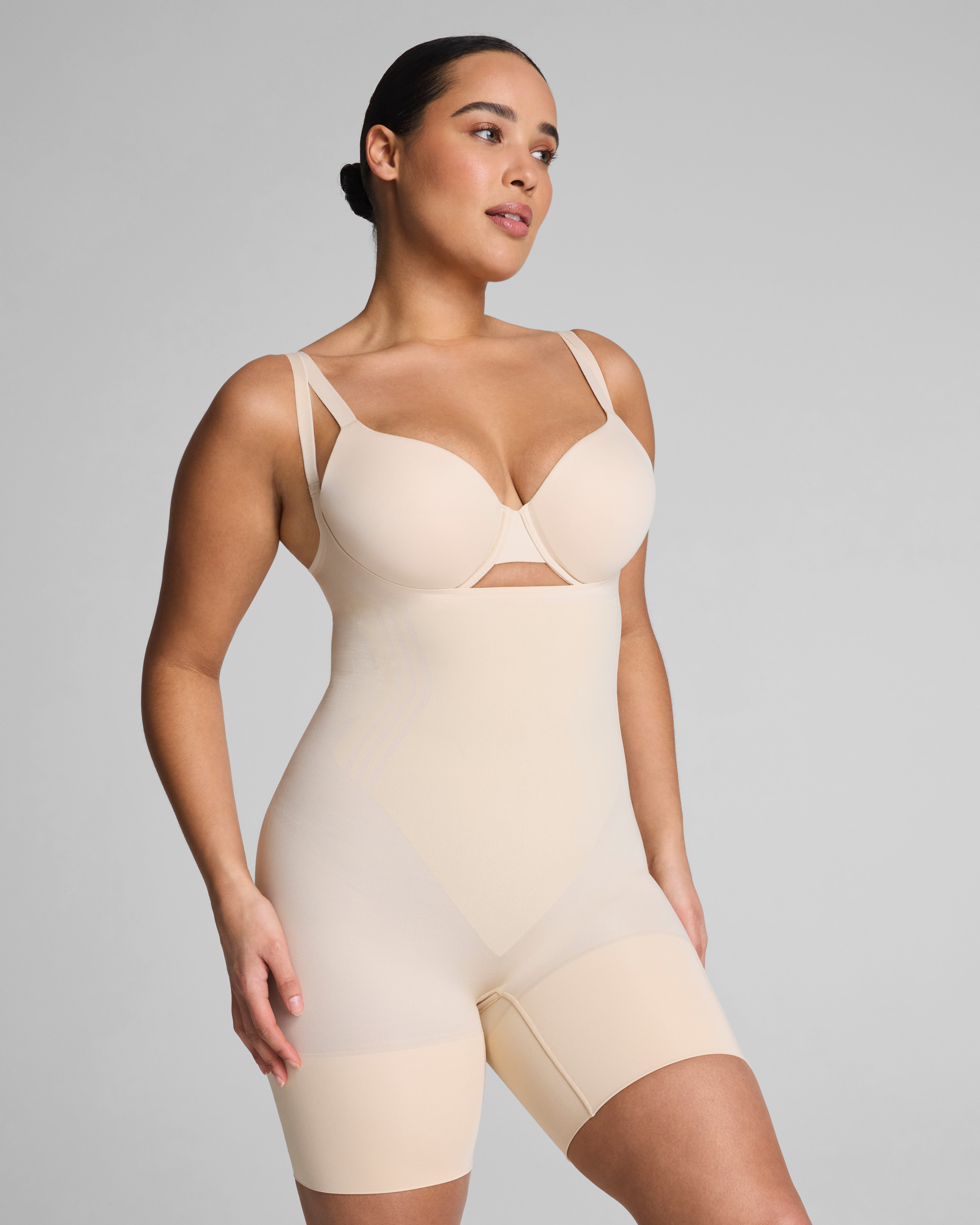 SPANXsculpt GoFigure Open-Bust Mid-Thigh Bodysuit