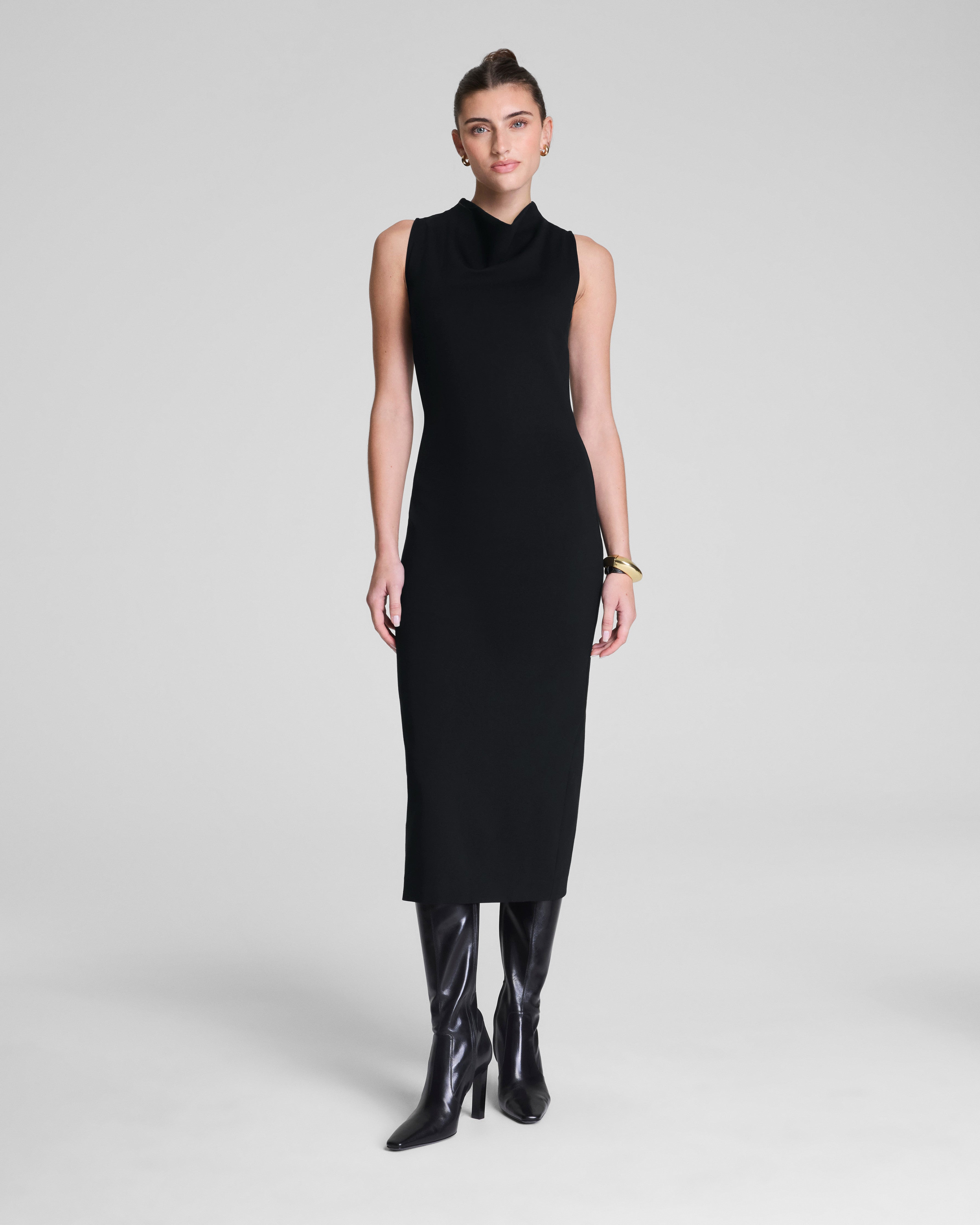 Ponte Sleeveless Midi Dress
