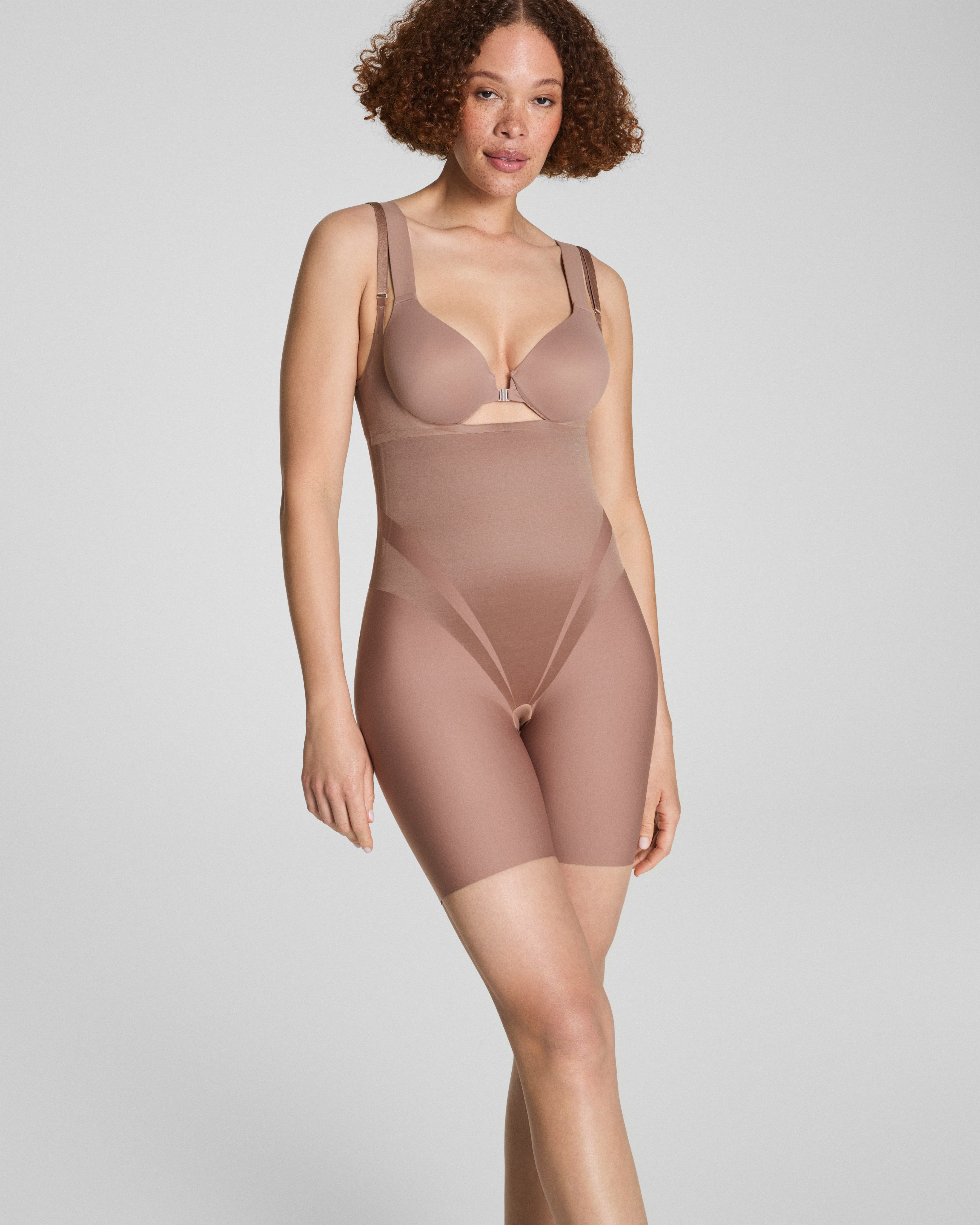 SPANXsupersculpt Transform Open-Bust Mid-Thigh Bodysuit by SPANX