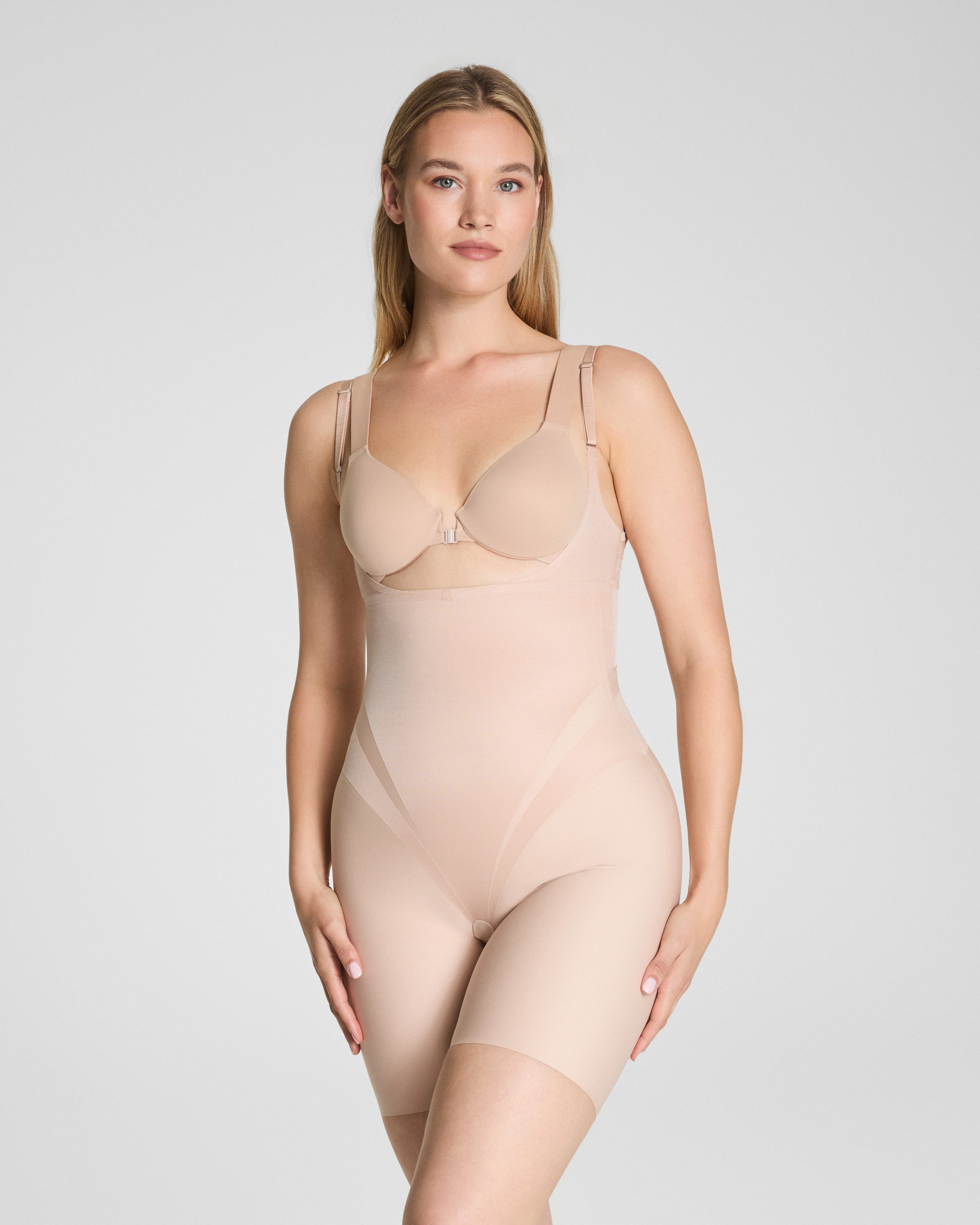 SPANXsupersculpt Transform Open-Bust Mid-Thigh Bodysuit