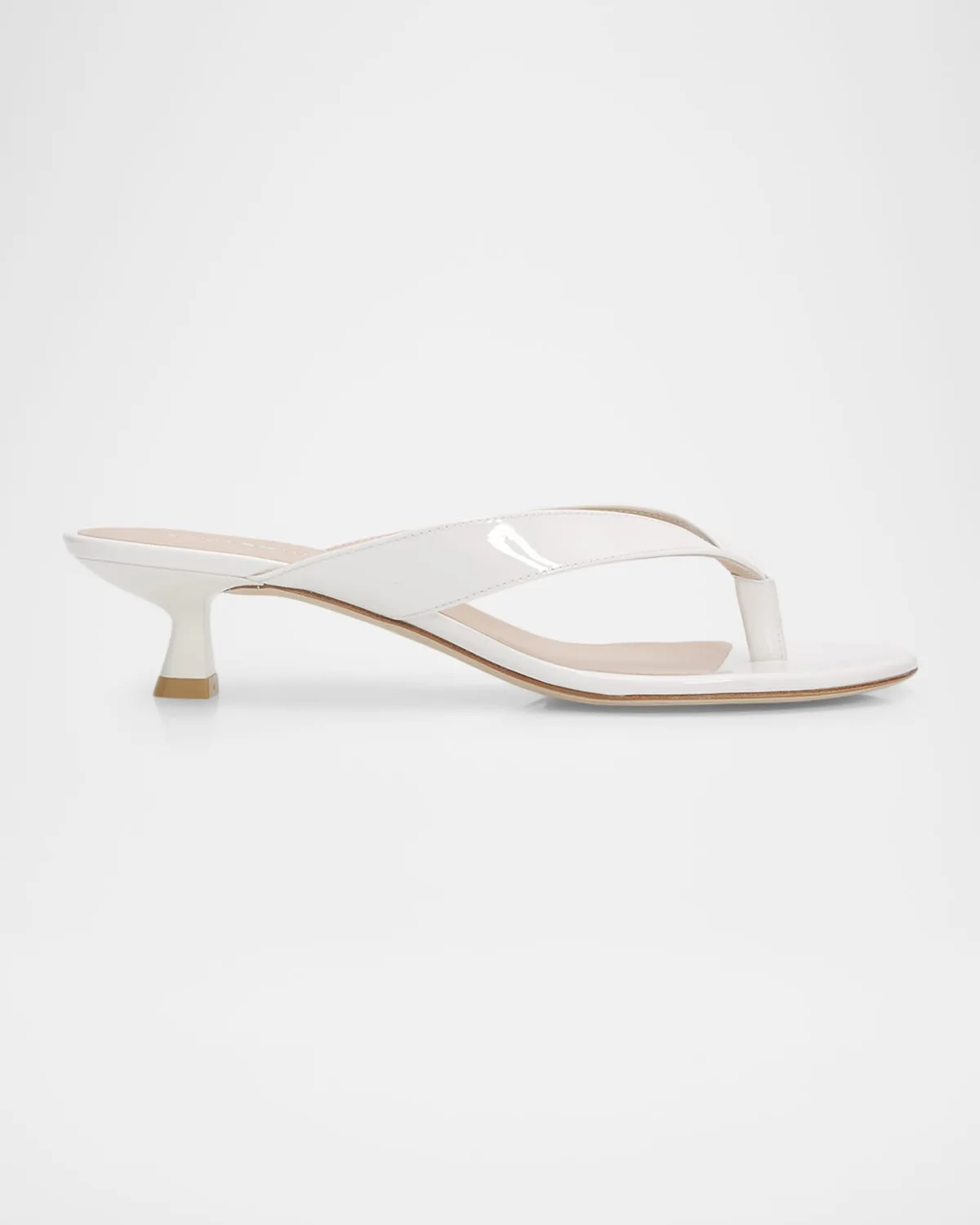 35mm Rio Sleek Patent Leather Thong Sandals