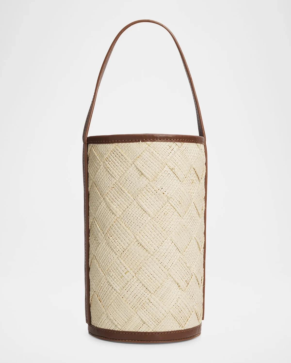 The Cylinder Woven Straw Bucket Bag