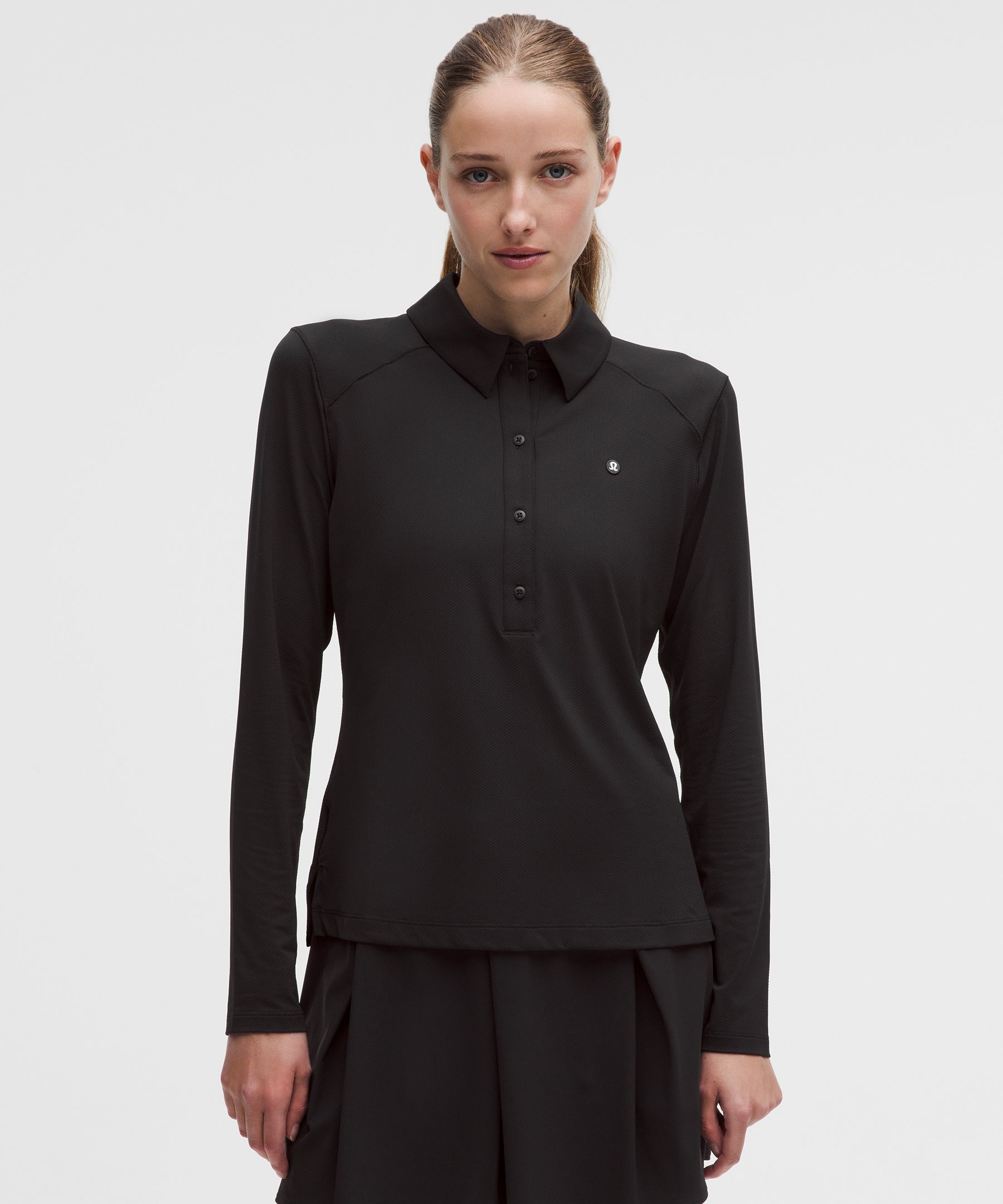 Quick-Dry Long-Sleeve Polo Shirt