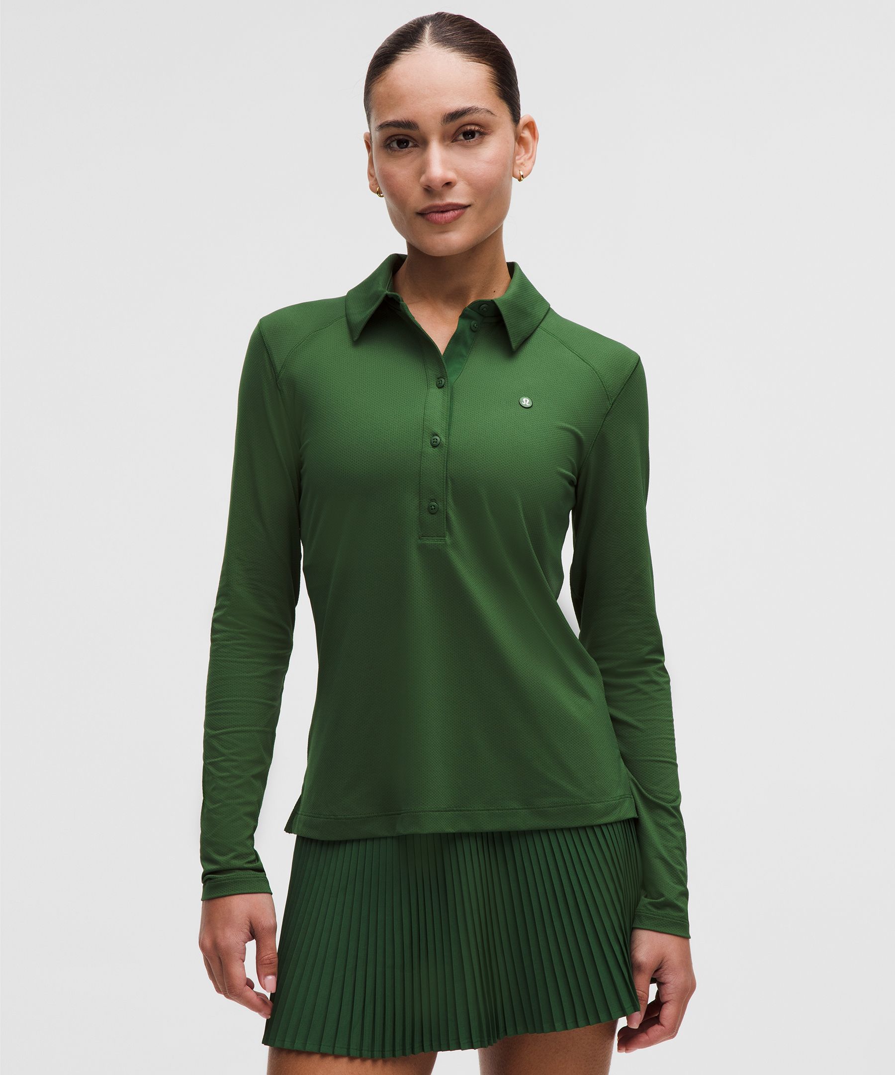 Quick-Dry Long-Sleeve Polo Shirt by lululemon