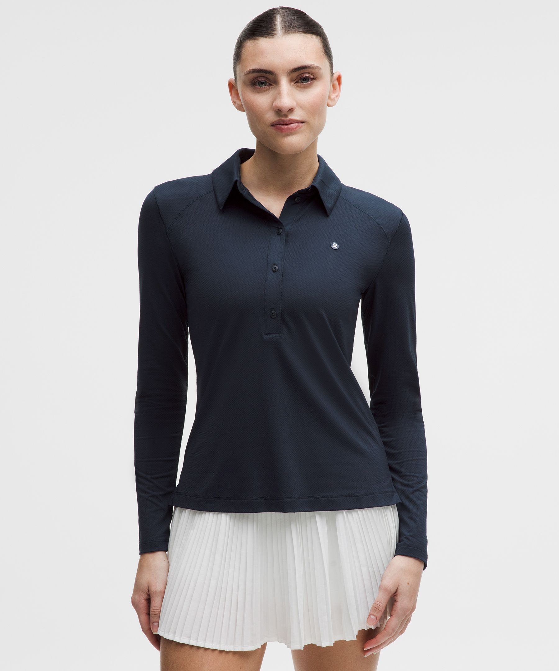 Quick-Dry Long-Sleeve Polo Shirt