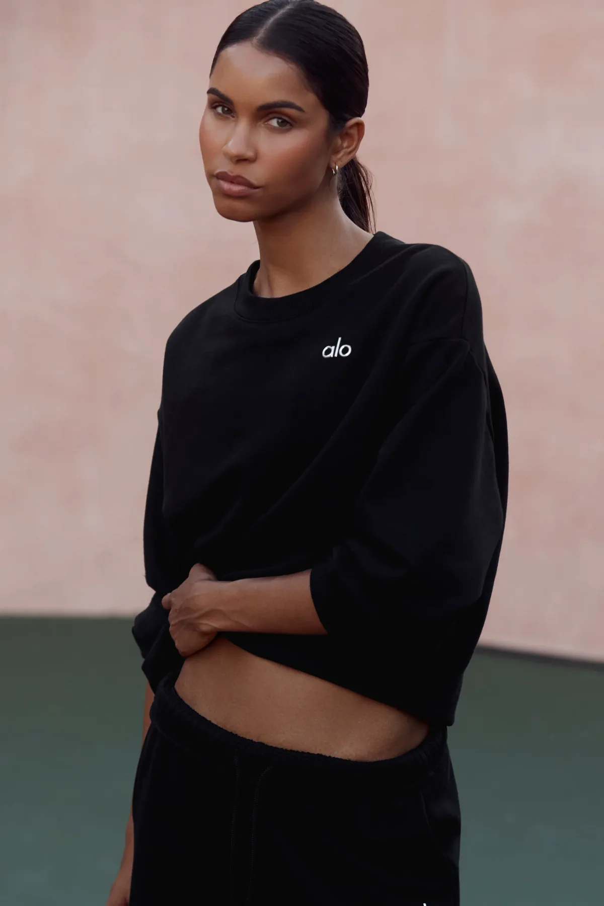 Accolade Crewneck Neck Pullover Top by ALO