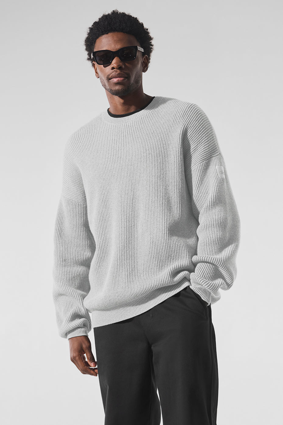 Domain Rib Knit Crewneck Sweater