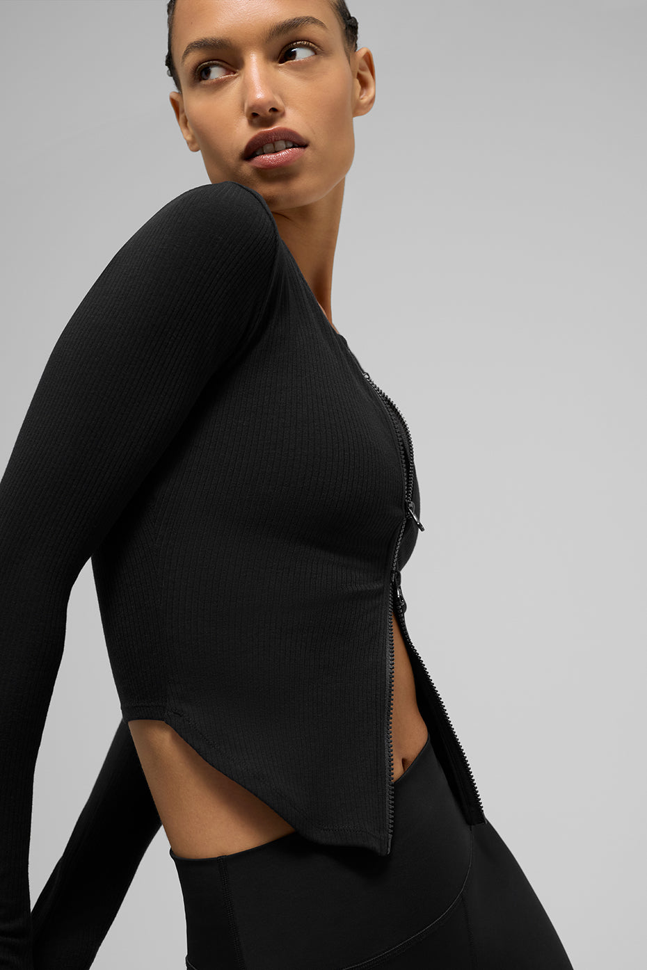 Ribbed Stardust Long Sleeve Jacket by ALO