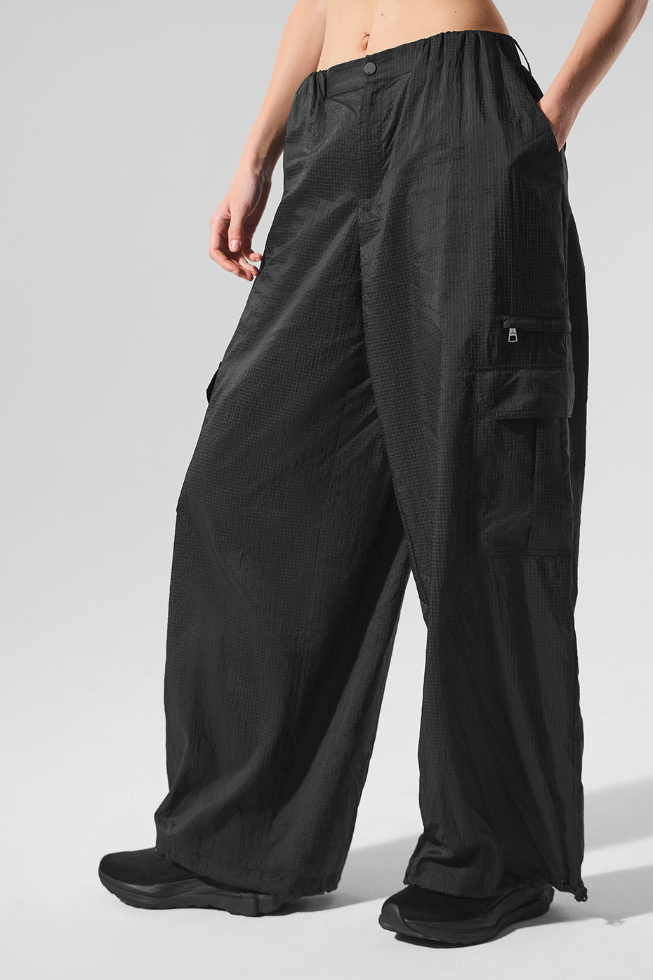 Sheer Game Time Wide Leg Jogger Pants by ALO