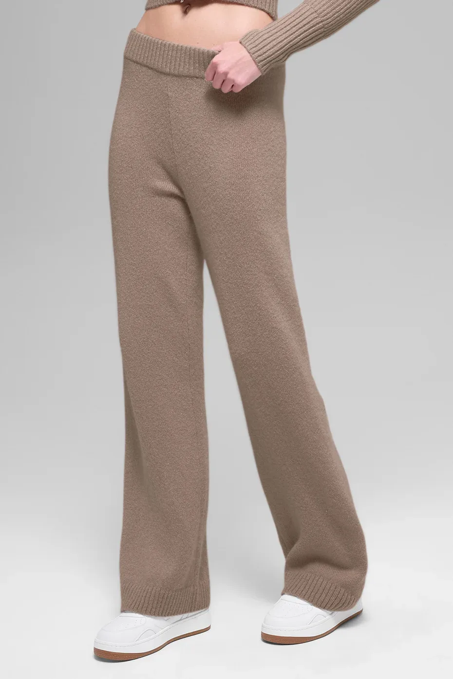 Wool Cashmere High-Waist New Class Wide Leg Pants