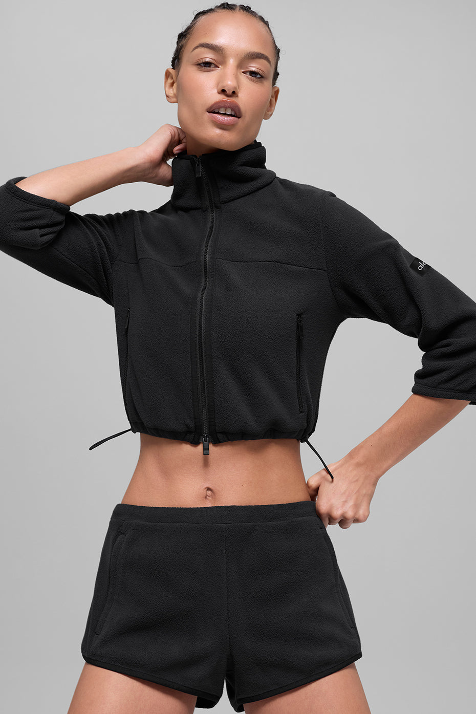 Polar Fleece Retreat Cropped Jacket by ALO