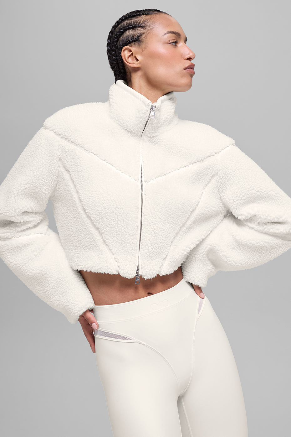 Sherpa Cropped Slope Side Jacket by ALO