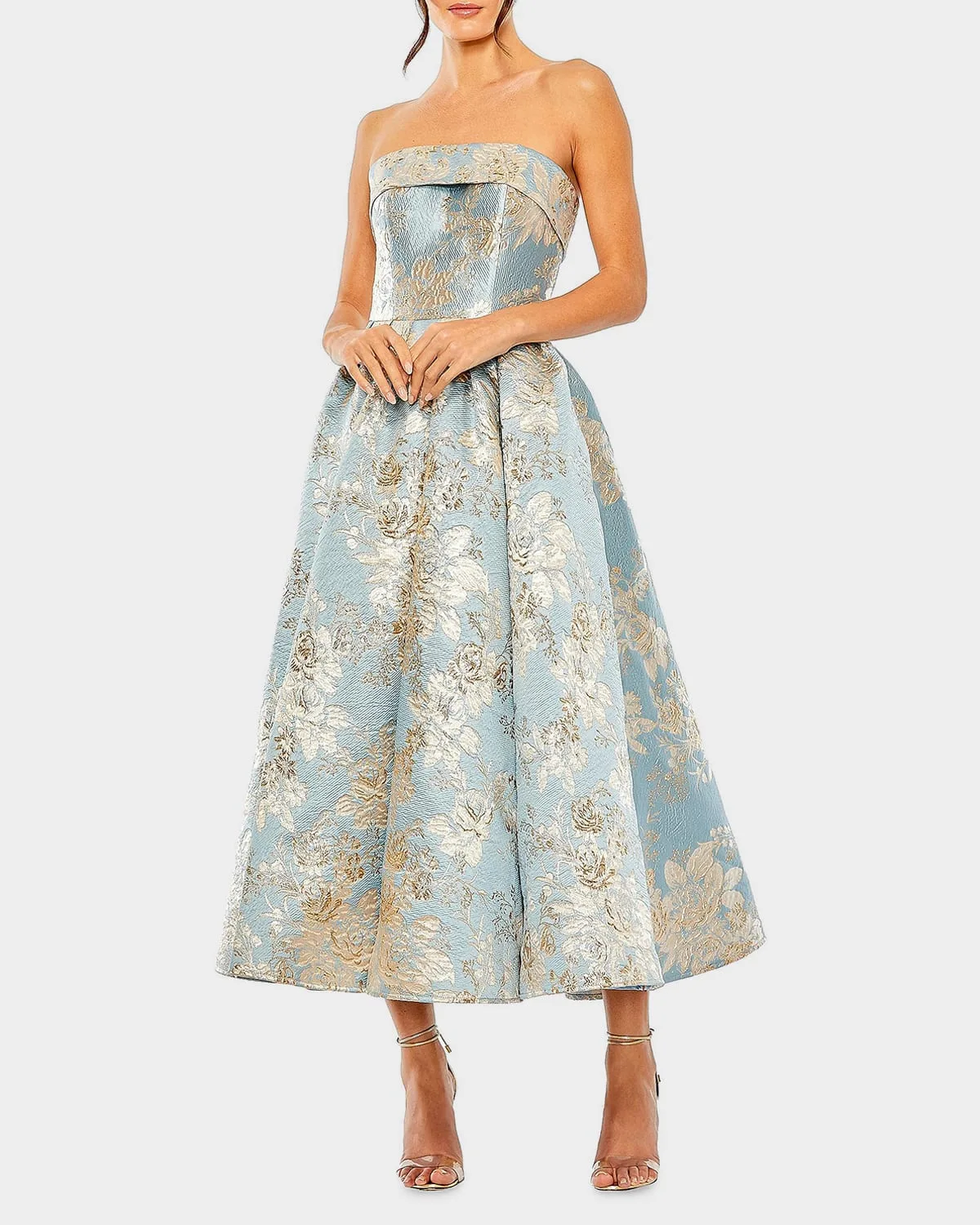 Floral Brocade Midi-Dress