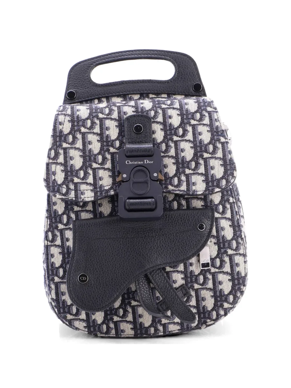 Saddle Oblique Canvas Mini backpack - by Christian Dior Pre-Owned