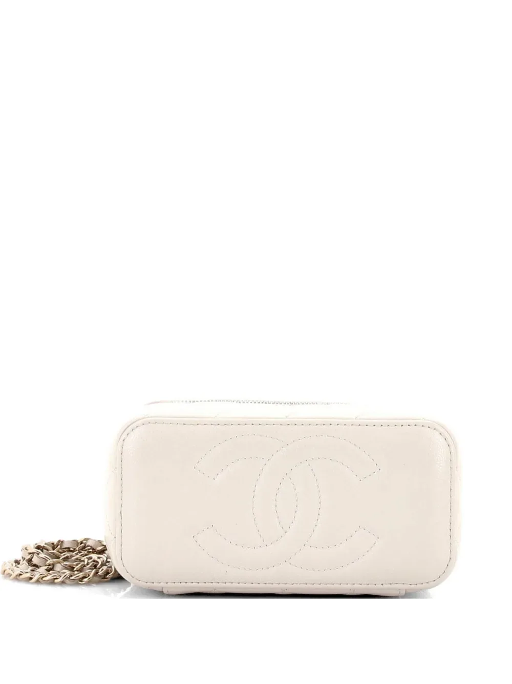 Classic Vanity Case with Chain Quilted Caviar Small crossbody bag -
