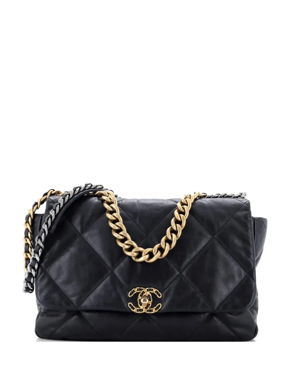 19 Flap Bag Quilted Leather Maxi crossbody bag -