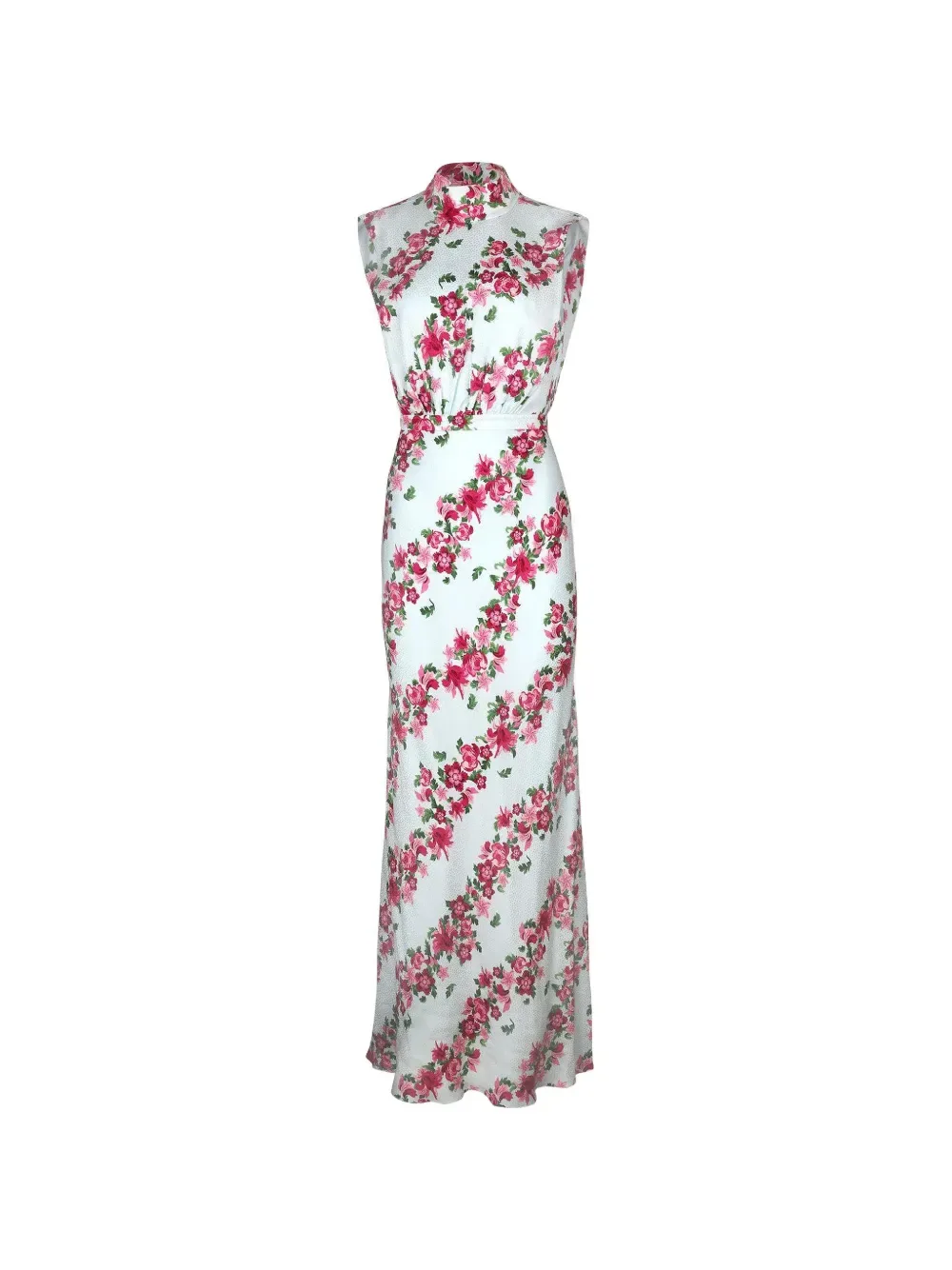 floral mock-neck dress -
