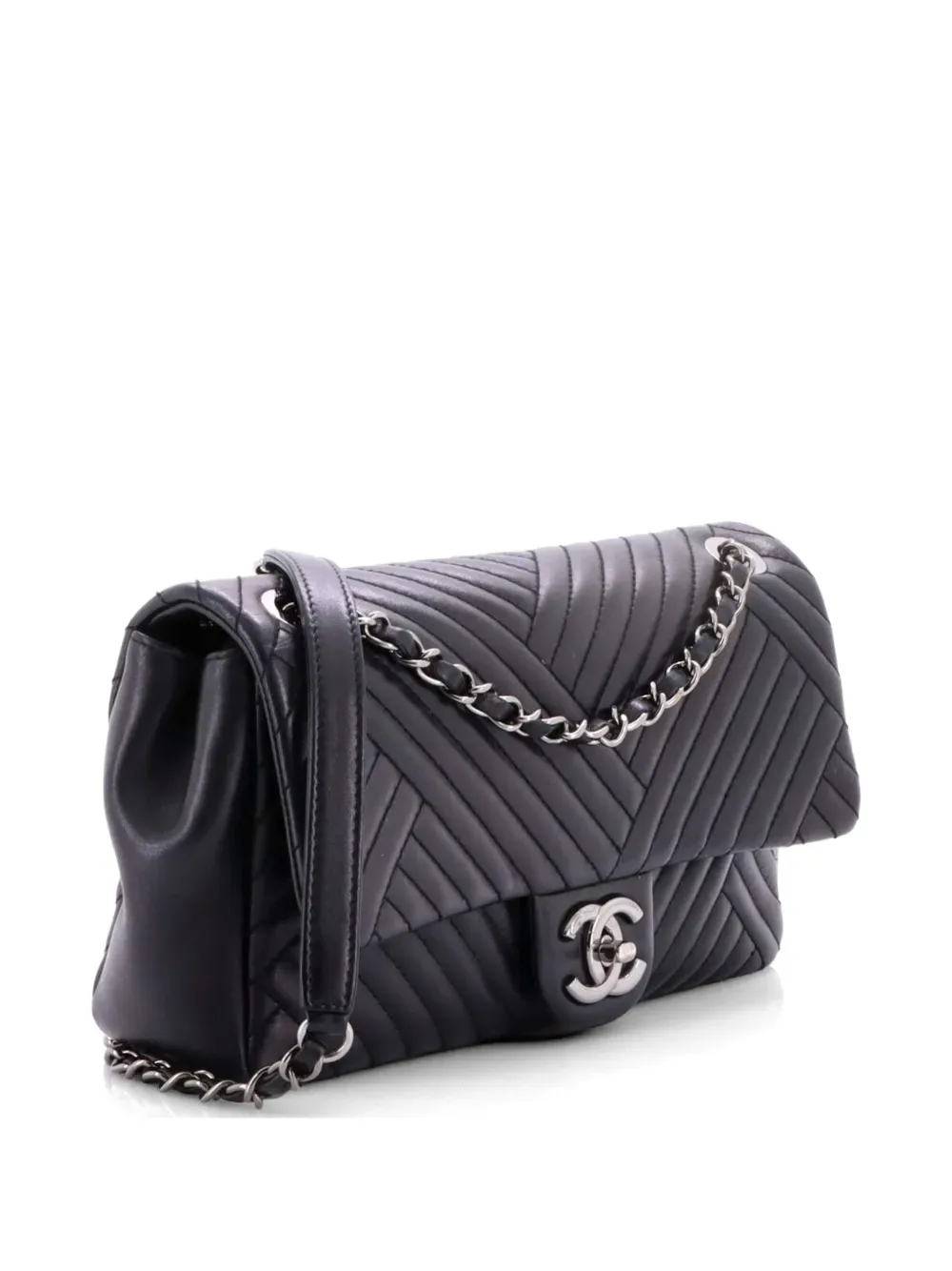 CC Crossing Flap Bag Chevron Lambskin Medium shoulder bag -