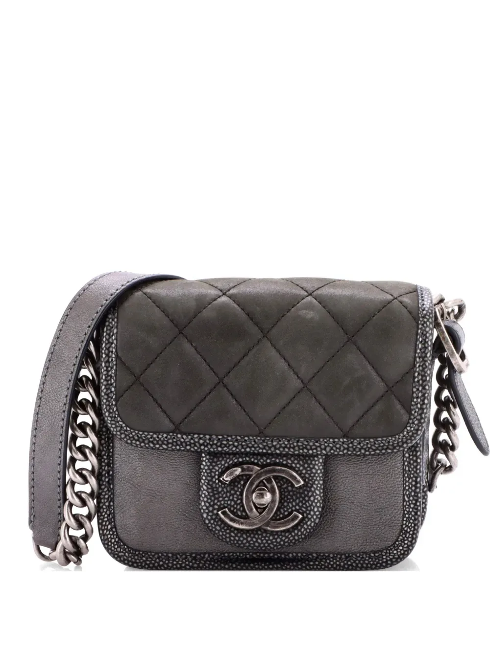 Paris-Bombay Back to School Quilted Iridescent Calfskin Mini crossbody bag -