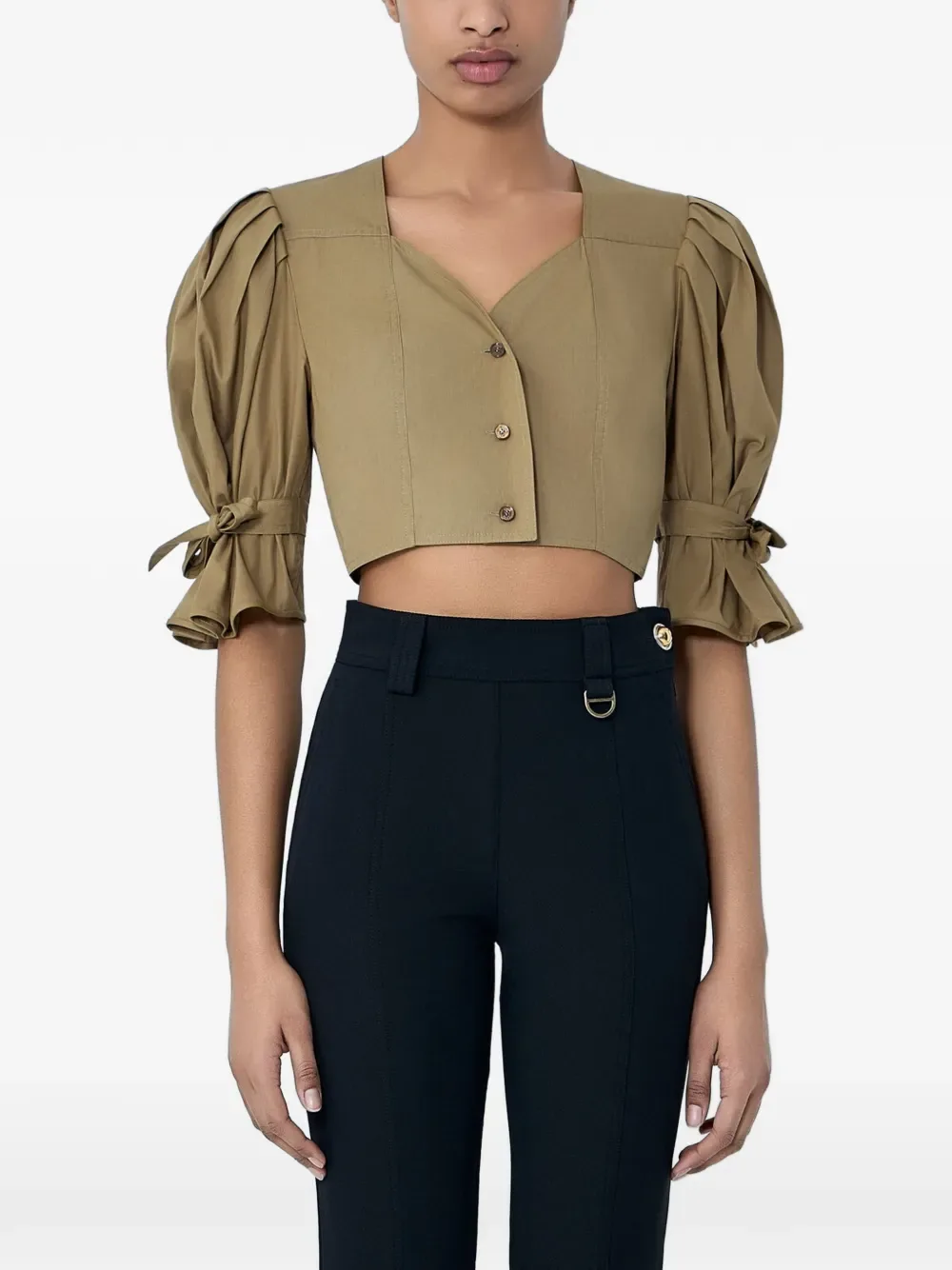 buttoned cropped shirt - by Chloé