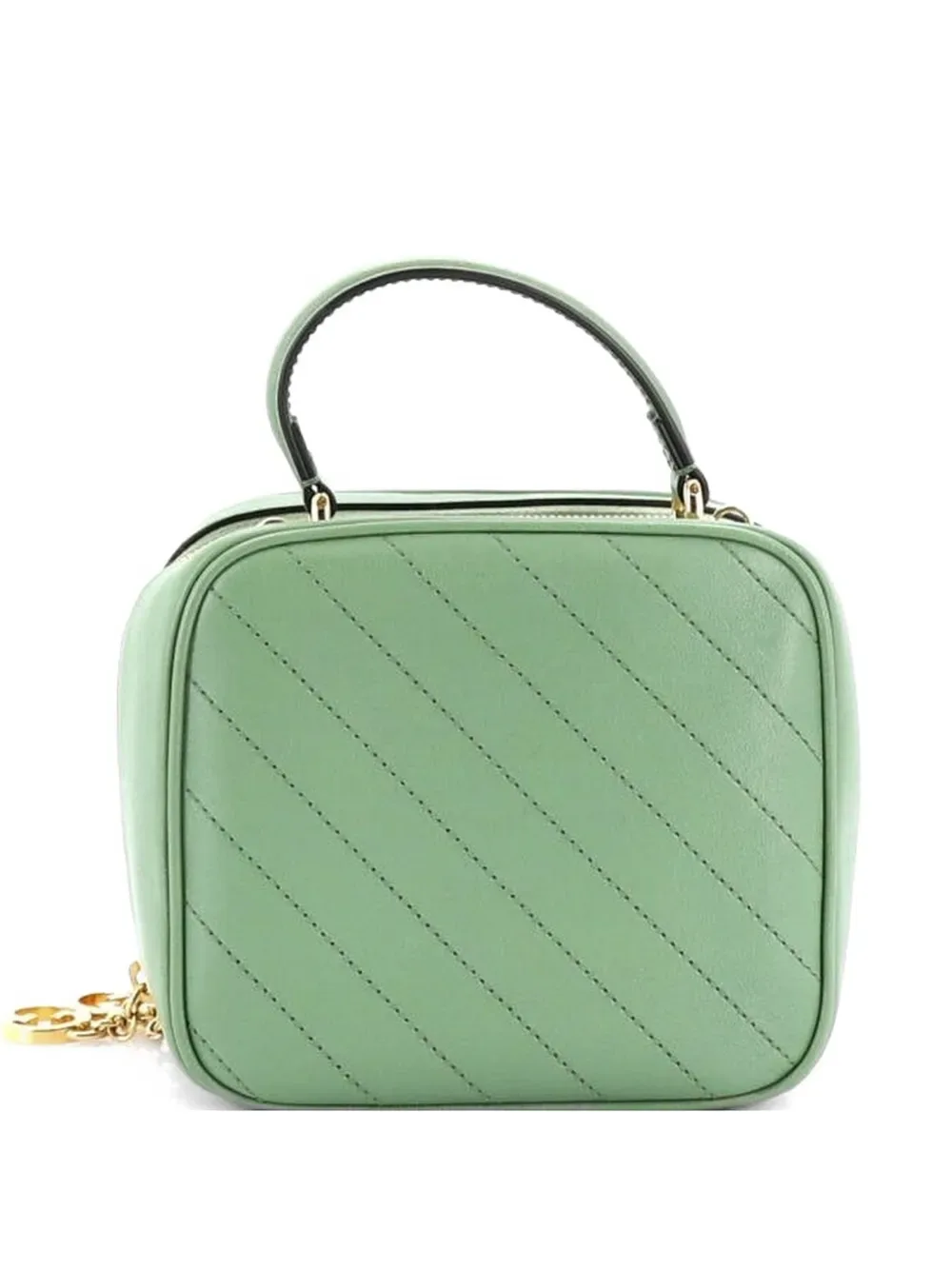 Blondie NM Top Handle Shoulder Bag Diagonal Quilted Leather satchel -